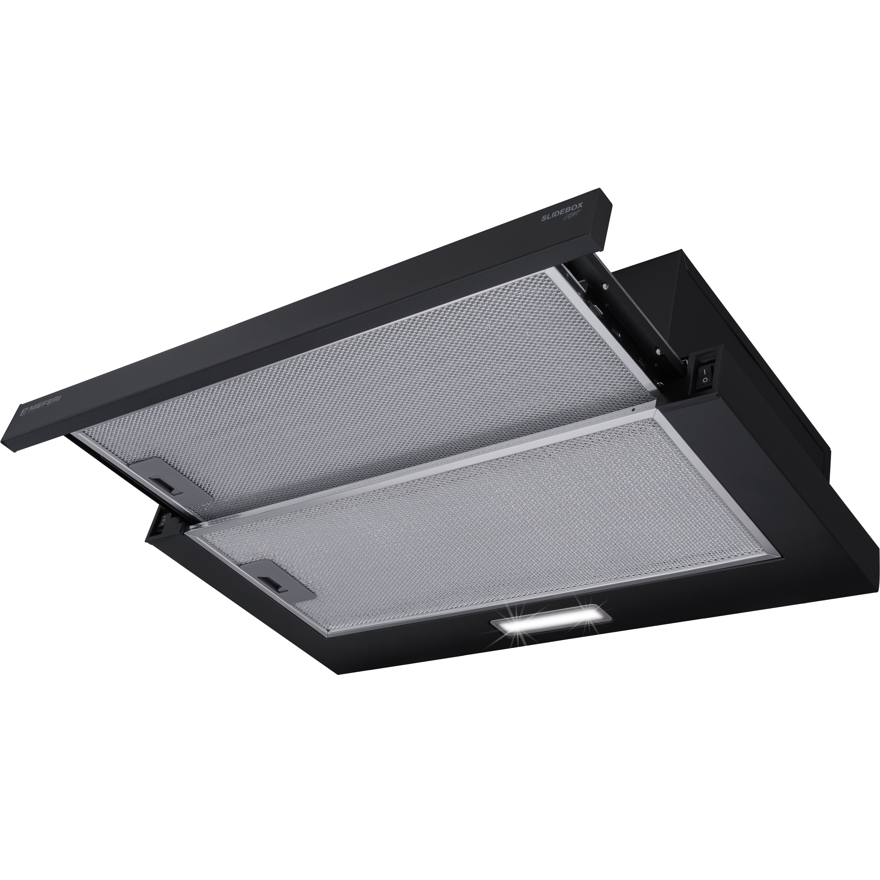 Изображение товара Встраиваемая вытяжка Meferi Slidebox60BK Light 60 см цвет черный