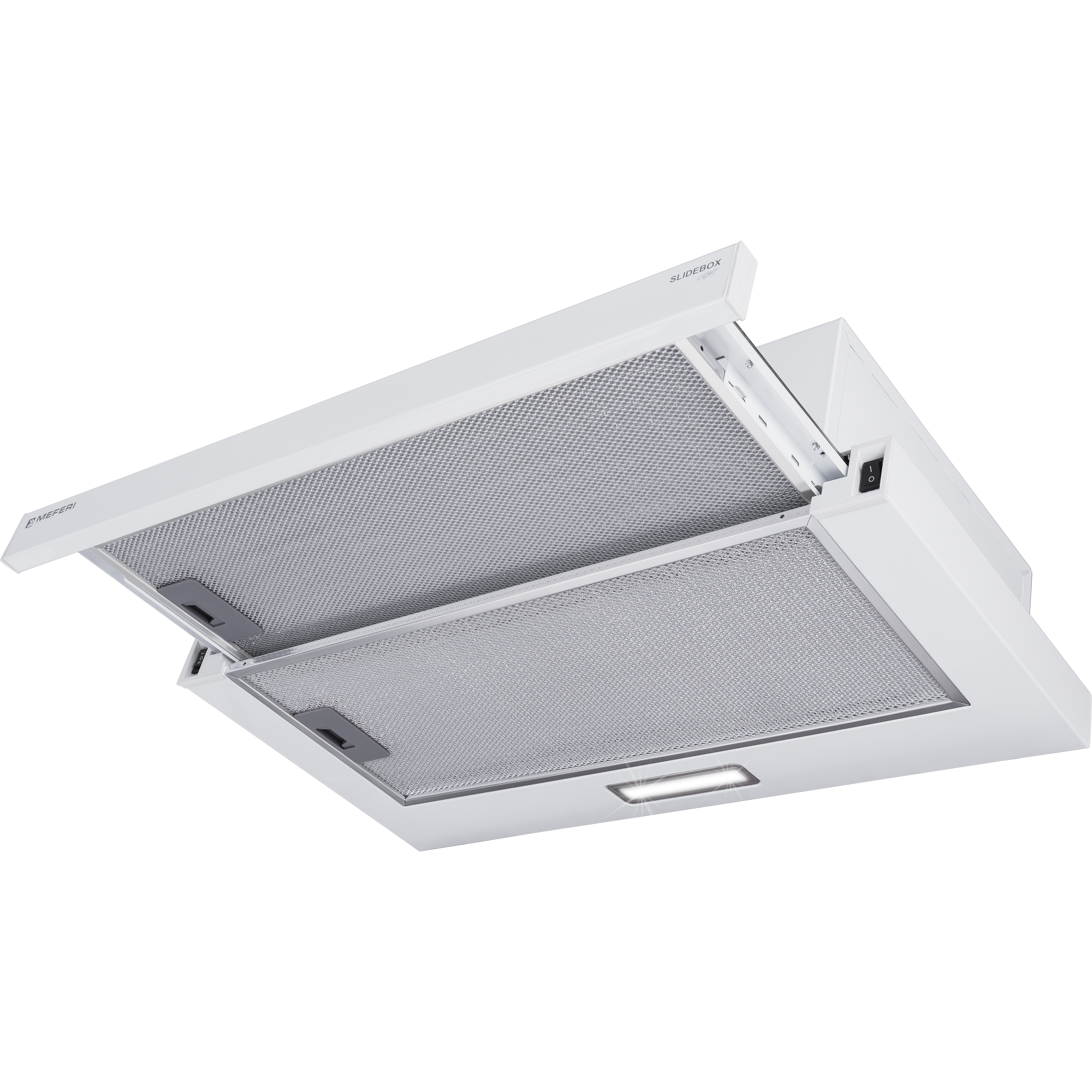 Изображение товара Встраиваемая вытяжка Meferi Slidebox60WH Light 60 см цвет белый