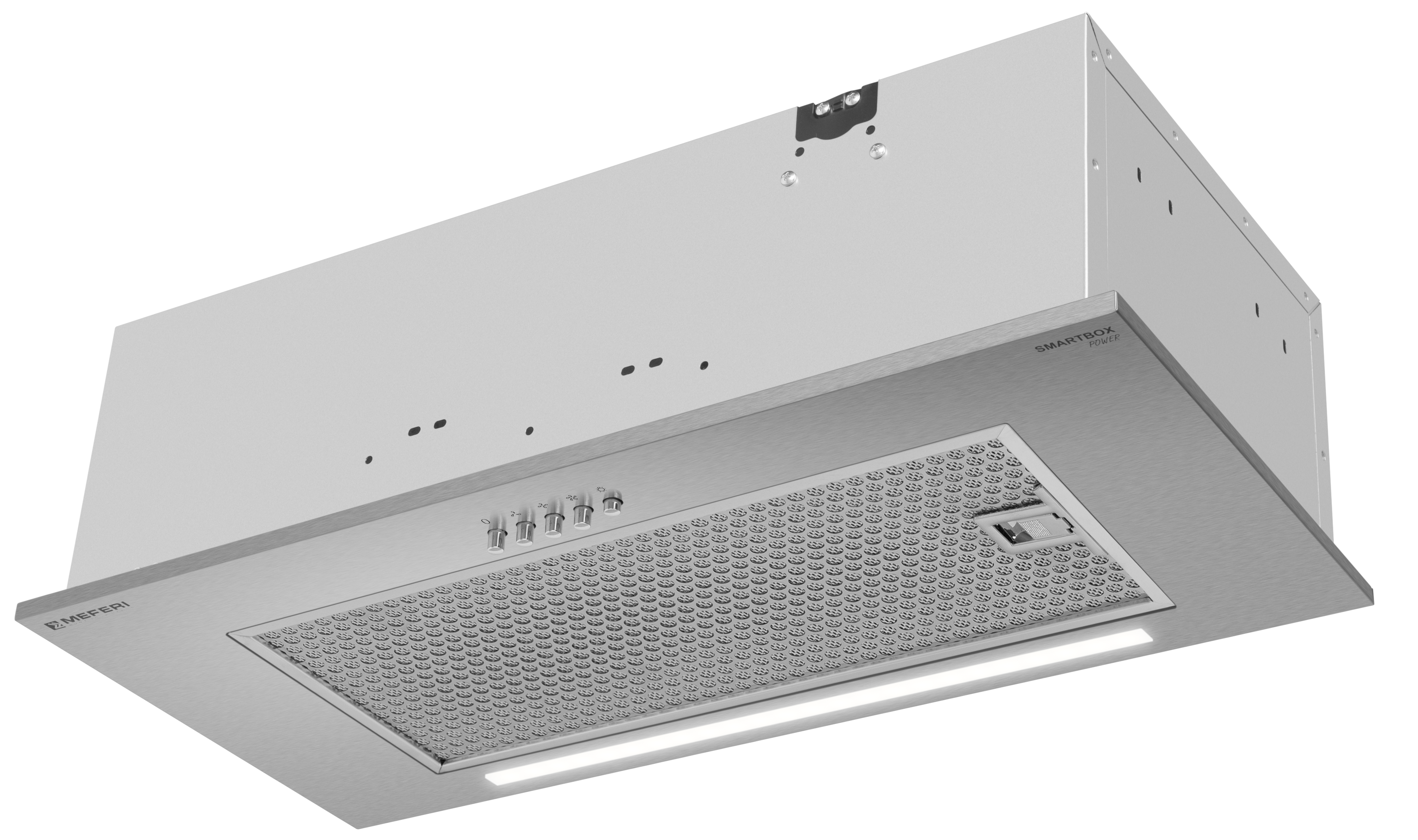 Изображение товара Полновстраиваемая вытяжка MEFERI SMARTBOX60IX POWER 60 см серого цвета