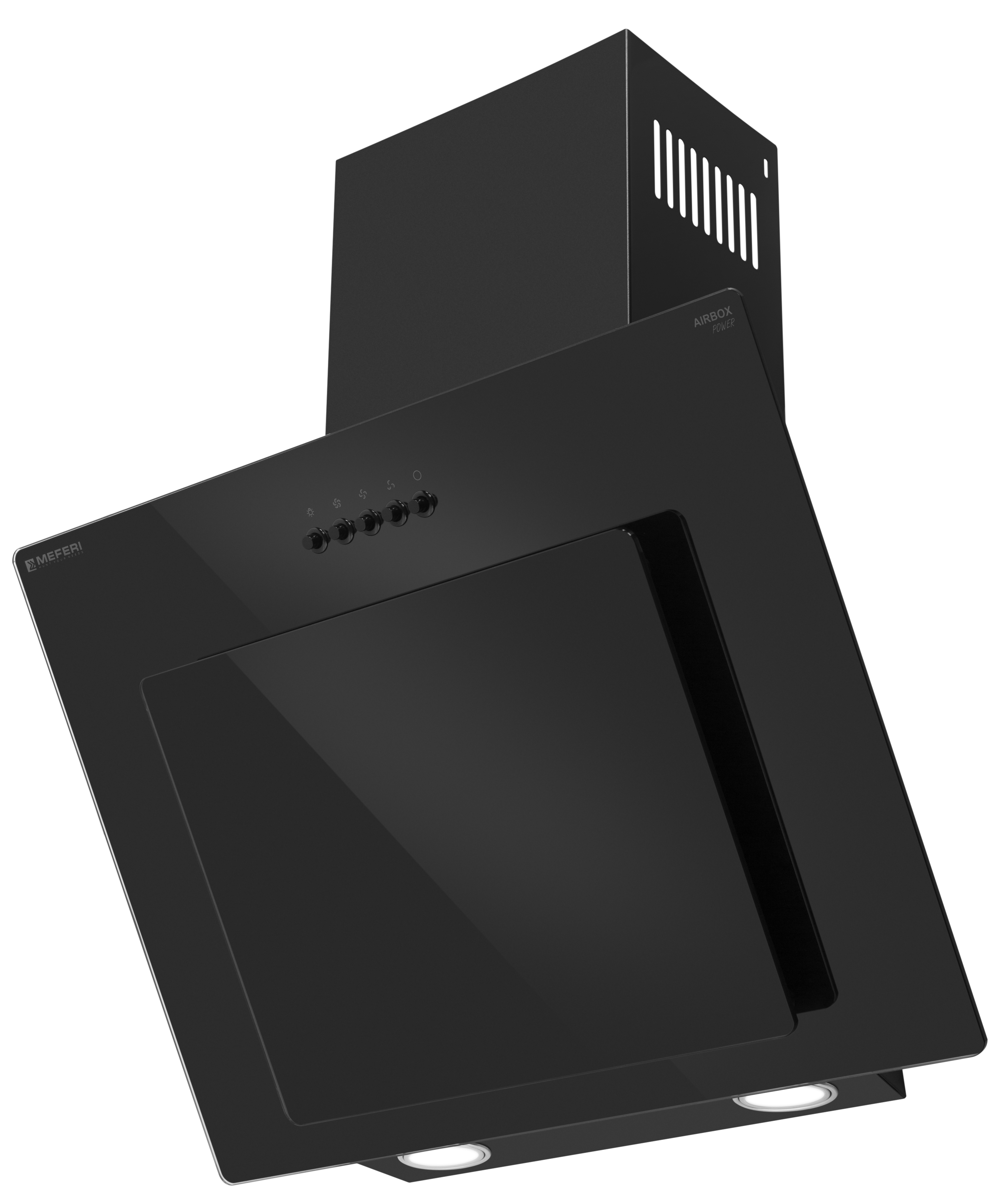 Изображение товара Вытяжка MEFERI AIRBOX60BK POWER 60 см черная наклонная с мощным двигателем