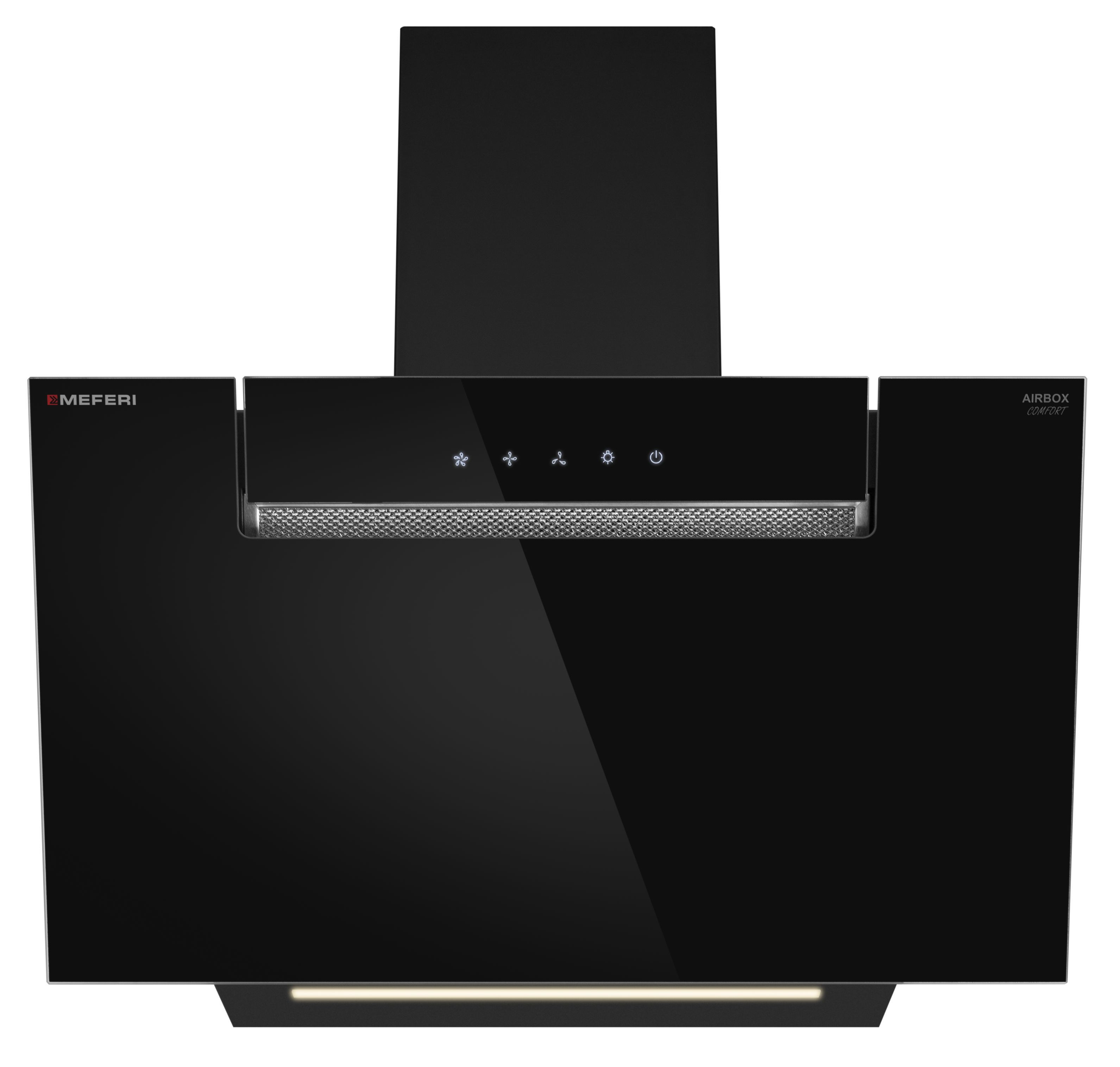 Изображение товара Наклонная вытяжка MEFERI AIRBOX60BK COMFORT 60 см черная для кухни