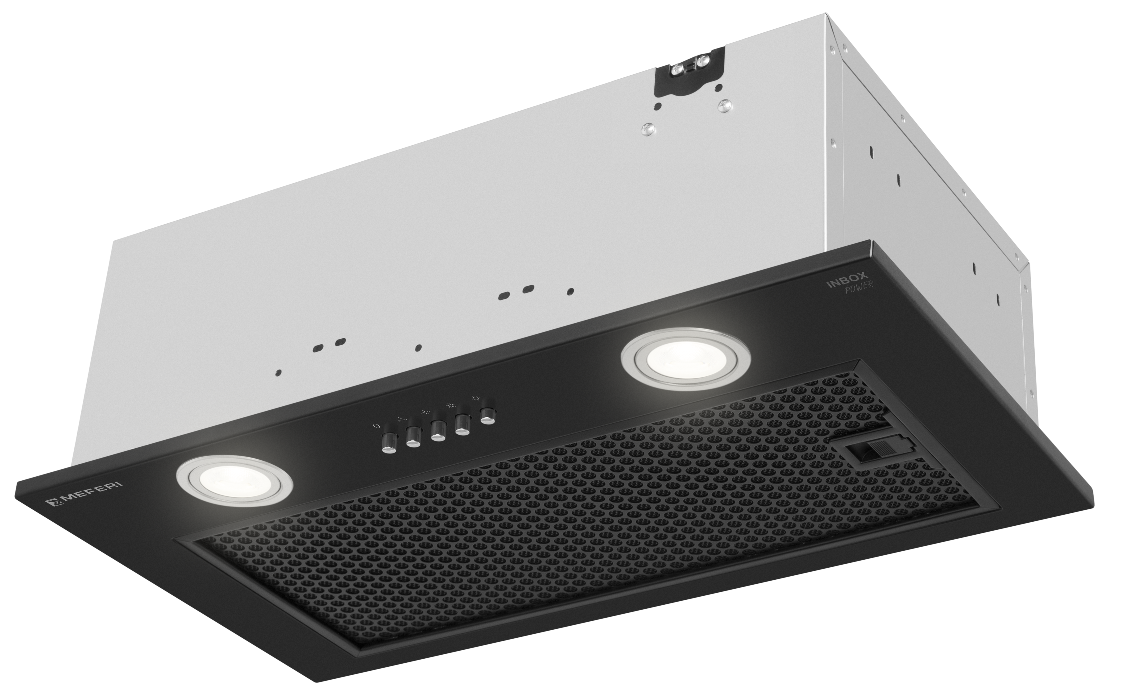 Изображение товара Встраиваемая вытяжка Meferi INBOX45BK POWER черная 45 см 900 м³/ч