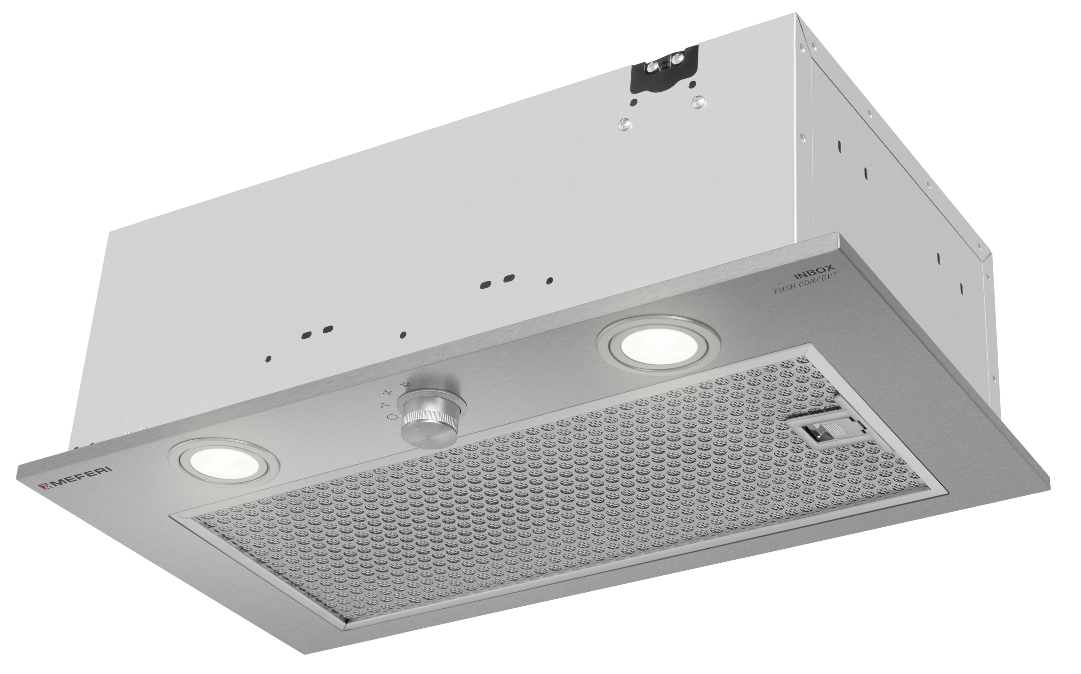 Изображение товара Встраиваемая вытяжка MEFERI INBOX52IX PUSH COMFORT 52 см металлический дизайн