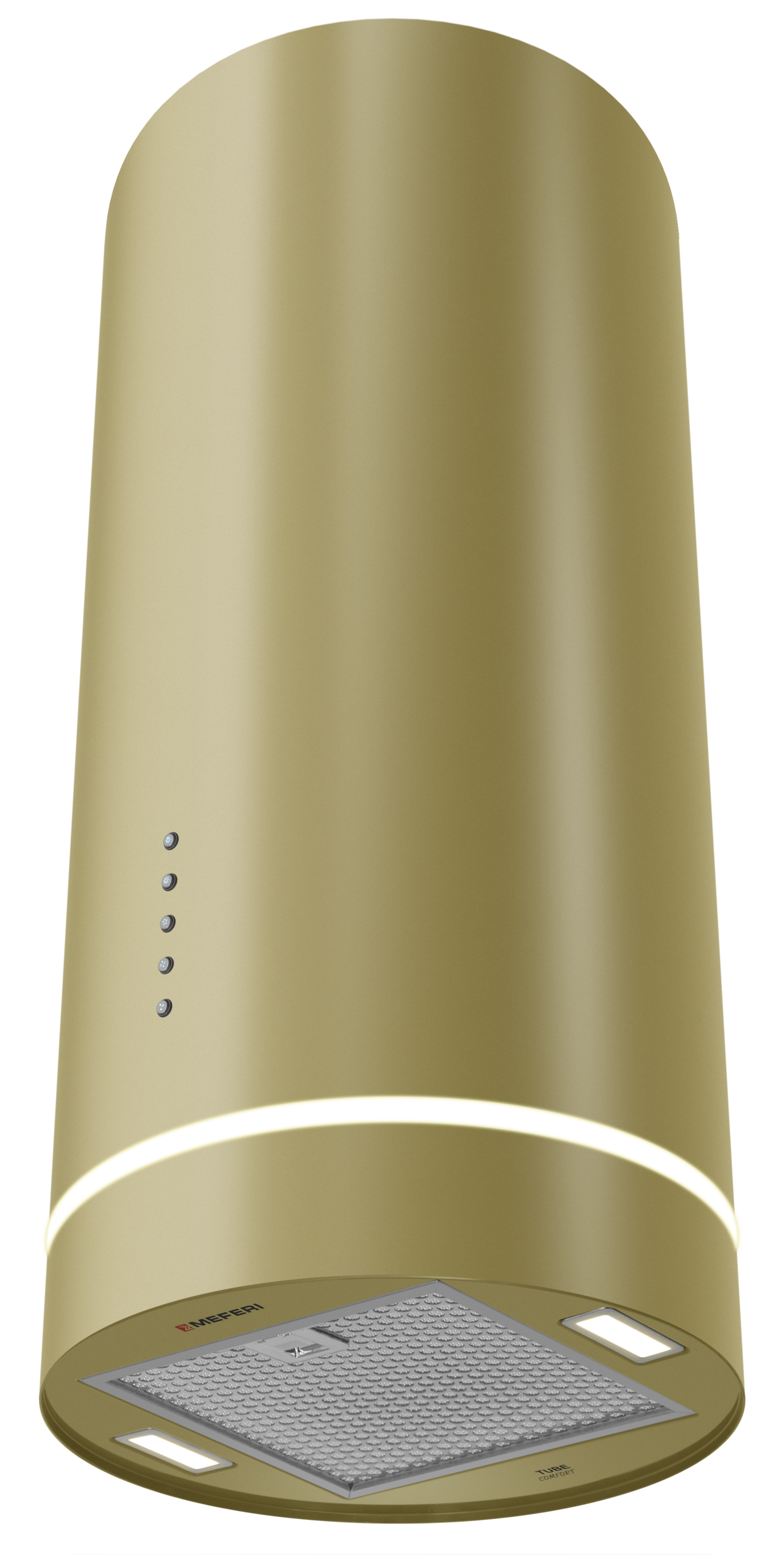 Изображение товара Цилиндрическая вытяжка Meferi TUBE35GOLD COMFORT 35 см с современным дизайном