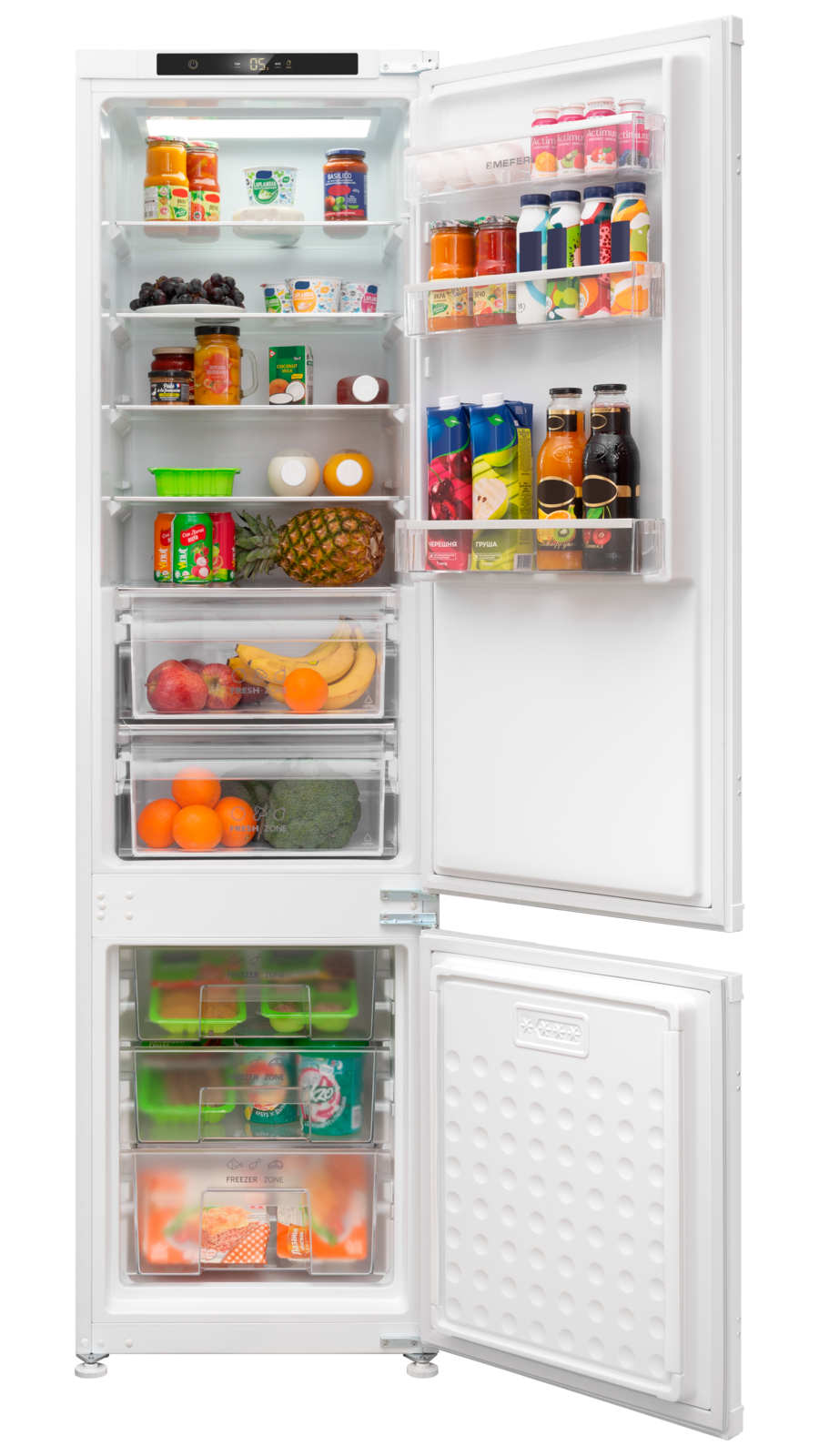Изображение товара Встраиваемый холодильник Meferi MBR193 COMBI NO FROST POWER 54x194 см белый