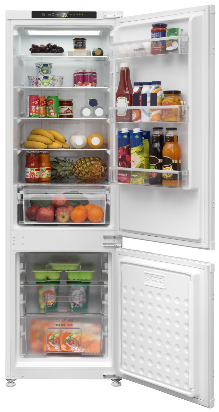 Изображение товара Встраиваемый холодильник MEFERI MBR177 TOTAL NO FROST ULTRA 54х177 см белый