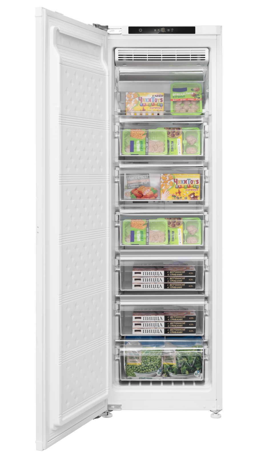Изображение товара Морозильная камера MEFERI MBF177 TOTAL NO FROST COMFORT 230л встроенная белая