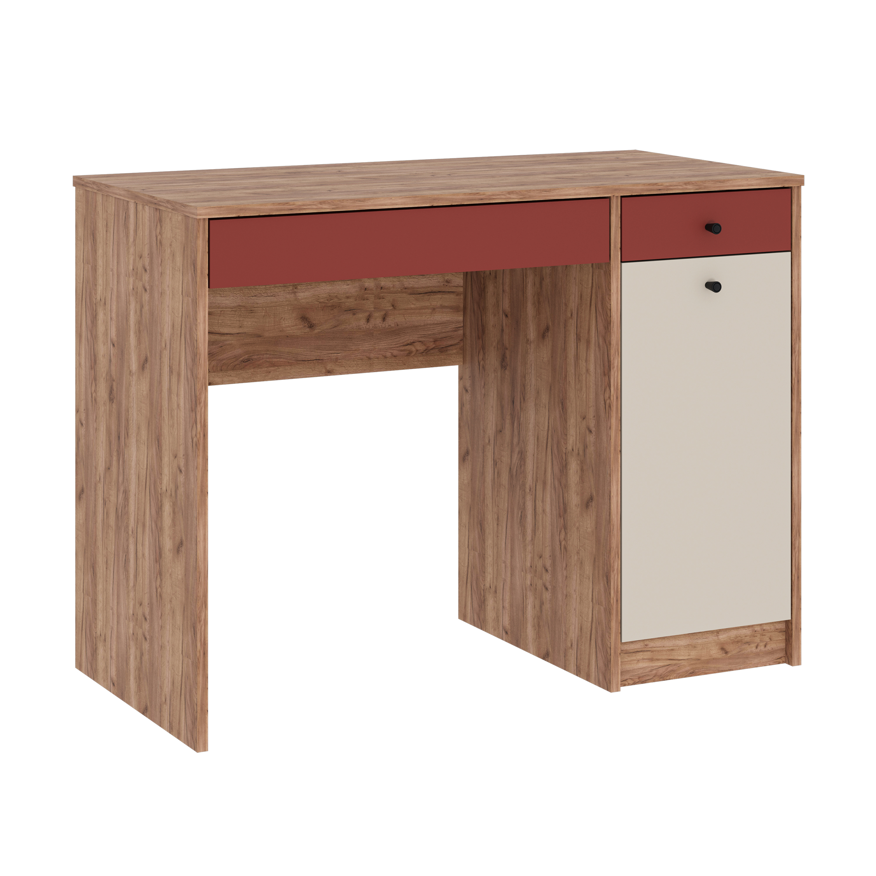 Изображение товара Стол письменный Атмосфера Jam 100x75x50 см ЛДСП цвет терракота/дуб коричневый табак/сатин