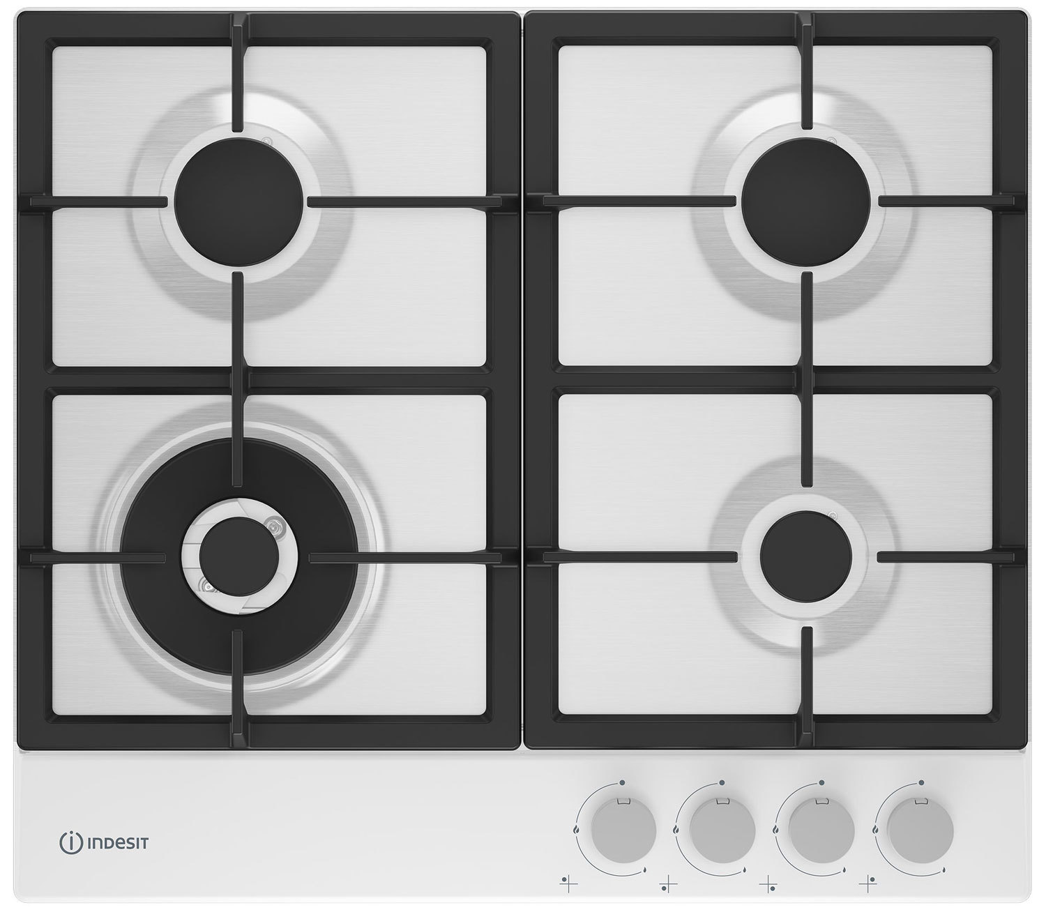 Изображение товара Газовая варочная панель Indesit THPM 642 WS/WH/I белый 58 см 4 конфорки цвет белый