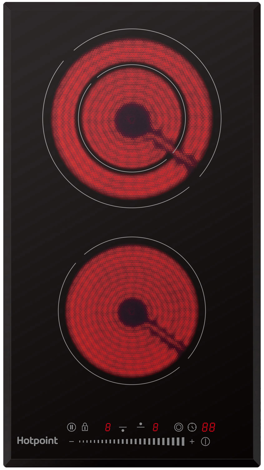 Изображение товара Электрическая варочная панель Hotpoint HR 3O4 BAS 28.8 см 2 конфорки цвет черный