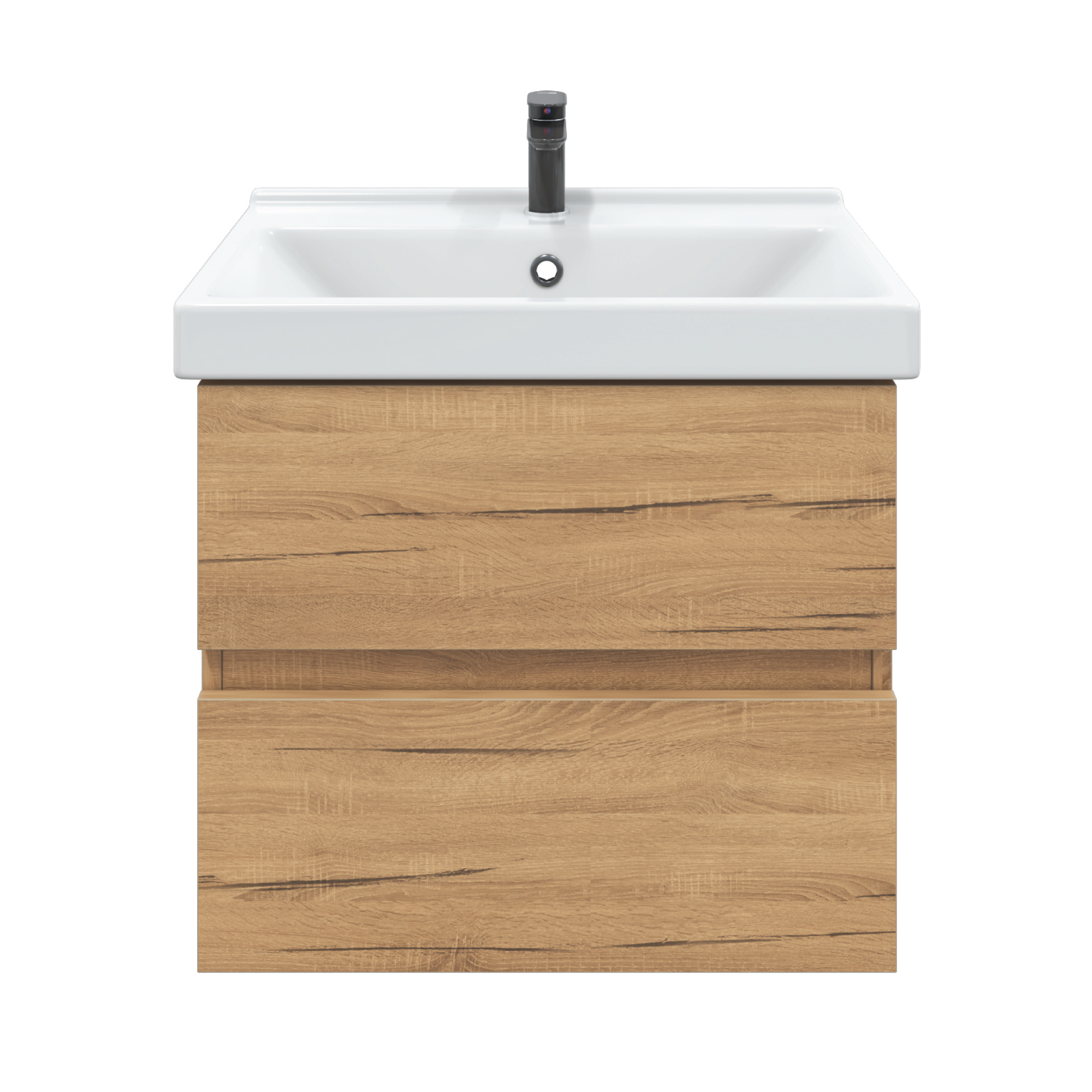 Изображение товара Тумба с раковиной RUVANN DREVA 60 раковина Фест 60 в ванную подвесная цвет дуб вотан