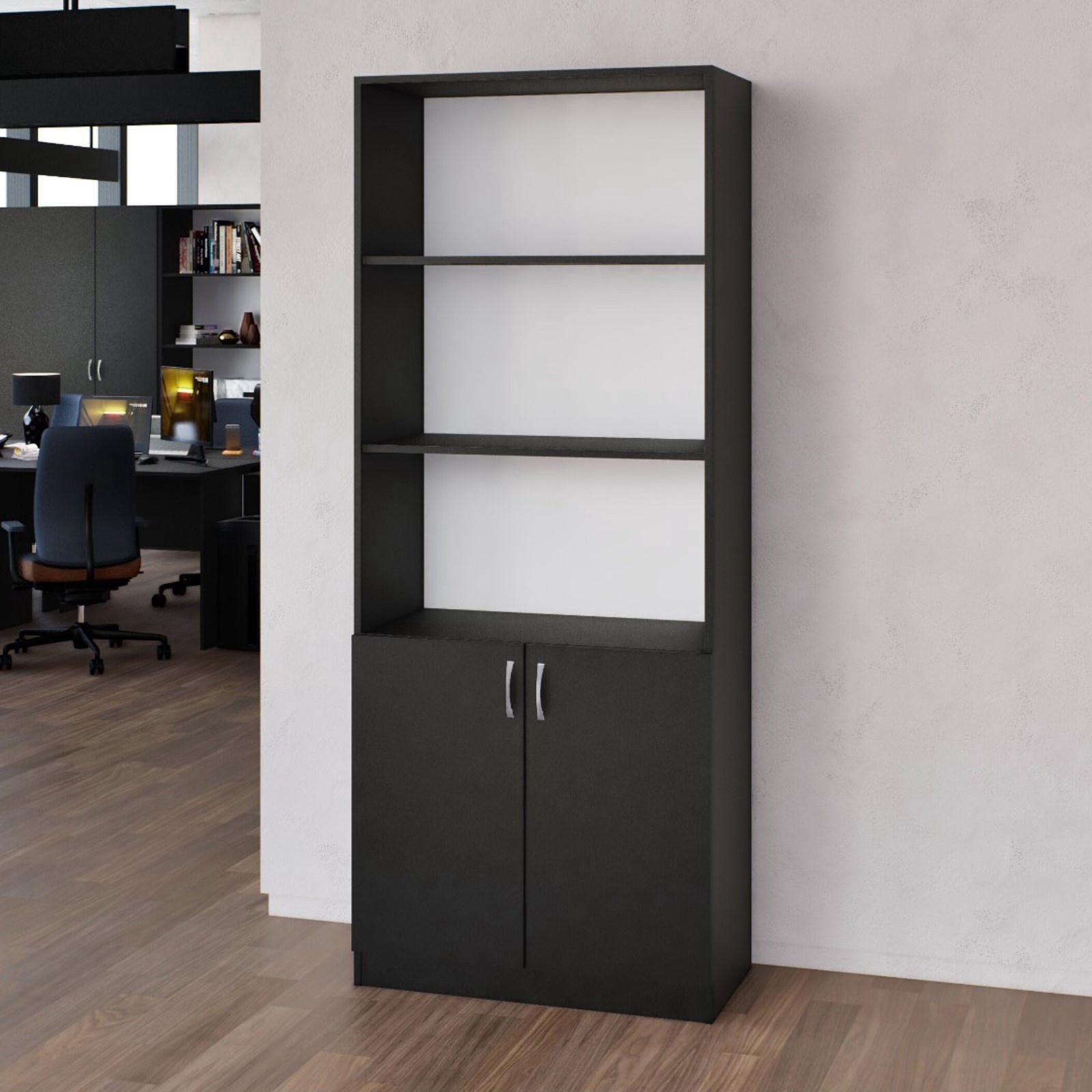 Изображение товара Шкаф комбинированный Джамп 80x200x41 см черный от Клик Мебель