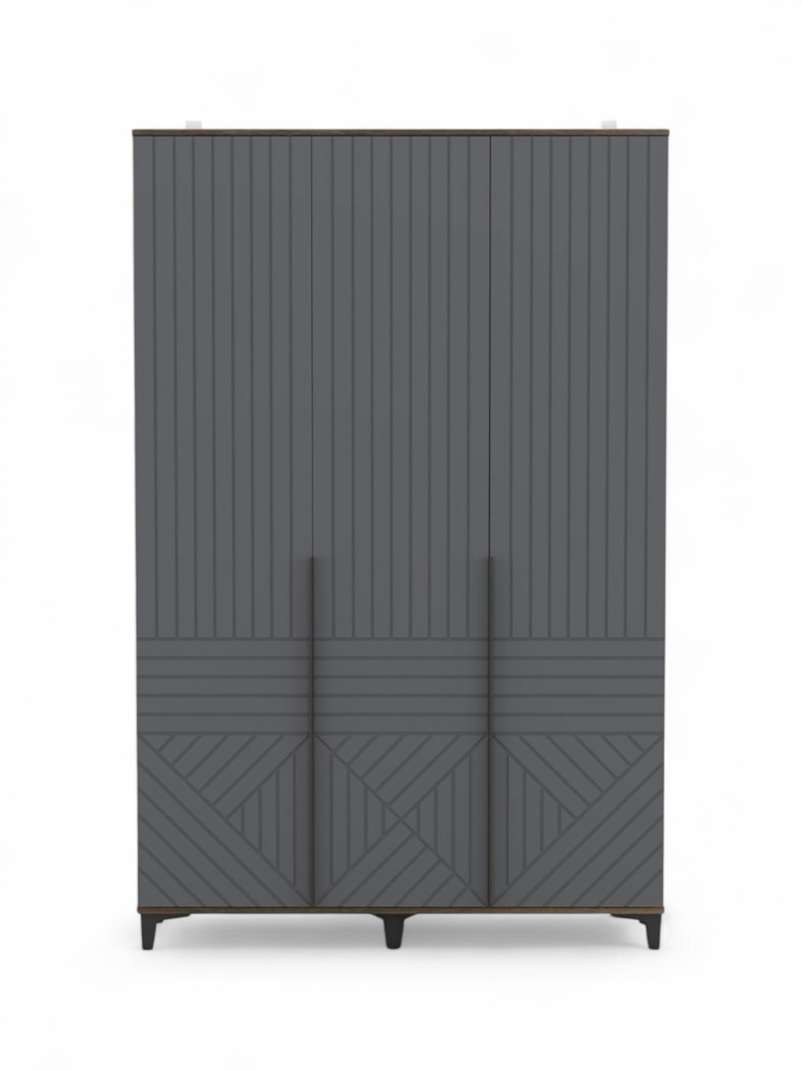 Изображение товара Шкаф распашной Сима-ленд Палау с 3 дверями 135x210x50 см ЛДСП цвет табак/грей софт