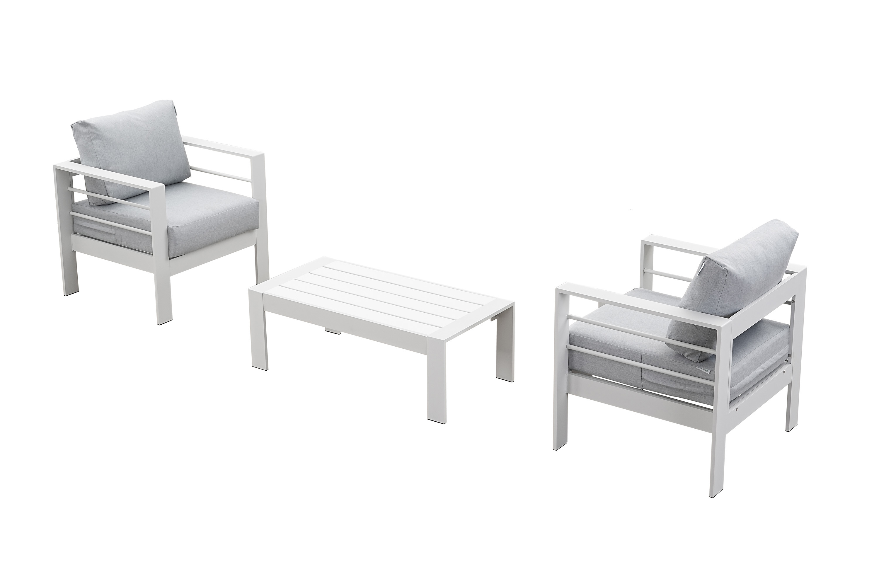 Изображение товара Набор садовой мебели Kjopmann Marbella LM-Z41.9519-CT2ACH алюминий белый 3 предмета