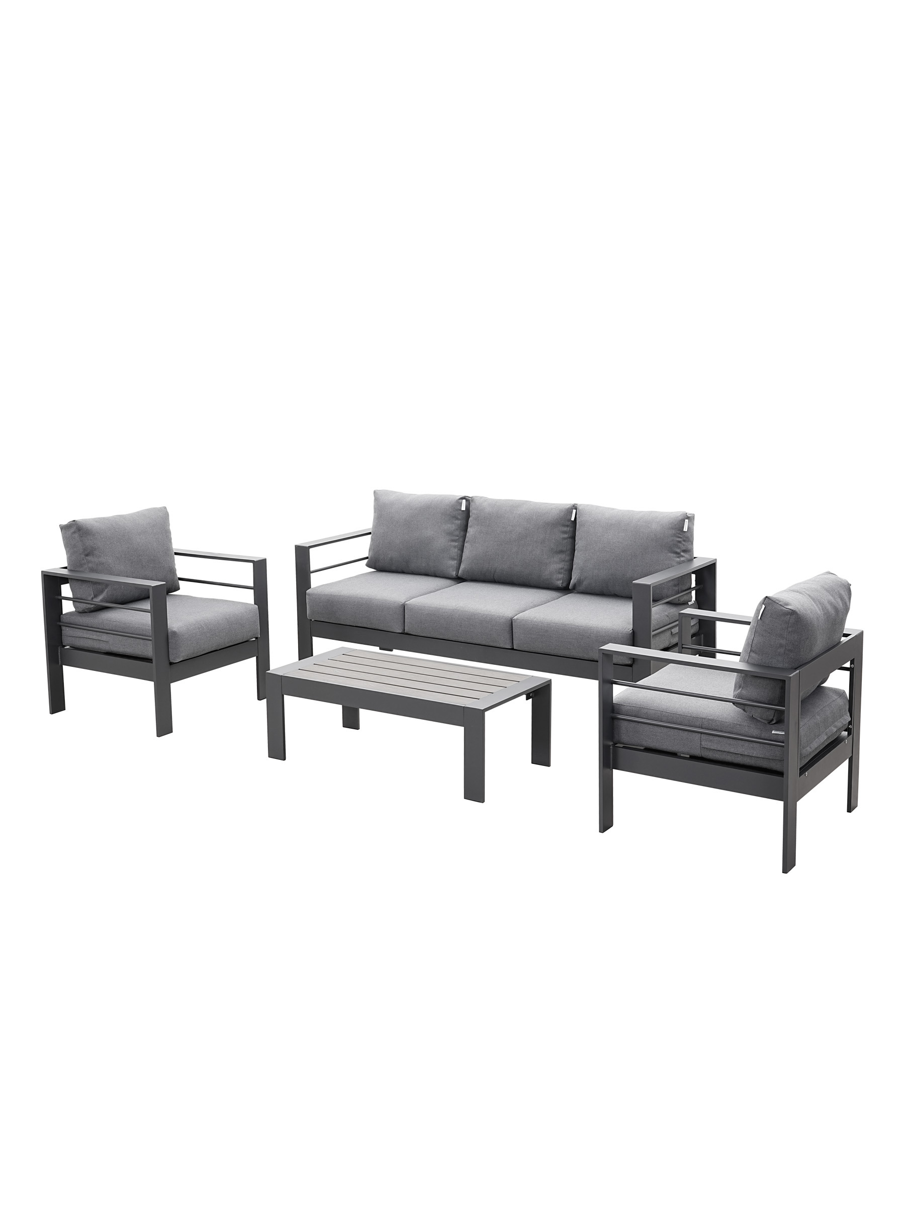 Изображение товара Набор садовой мебели Kjopmann Marbella LM-Z41.9519-GCT3S алюминий серый 4 предмета