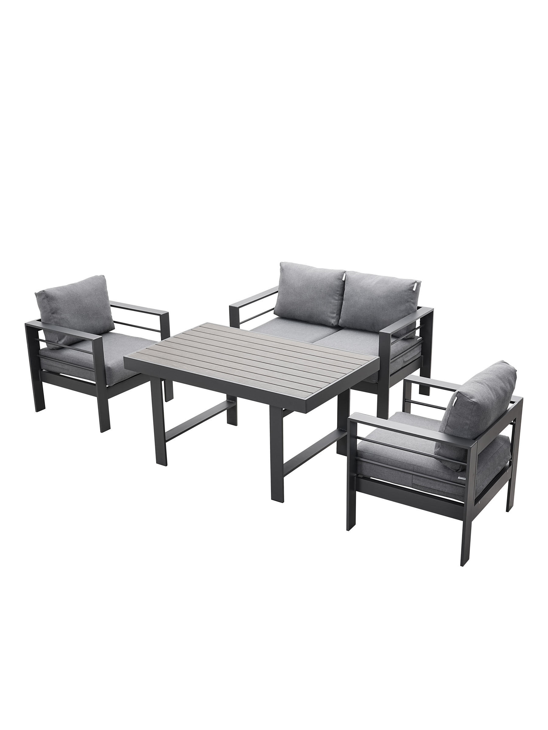 Изображение товара Набор садовой мебели Kjopmann Marbella LM-Z41.9519-GDT2S алюминий серый 4 предмета