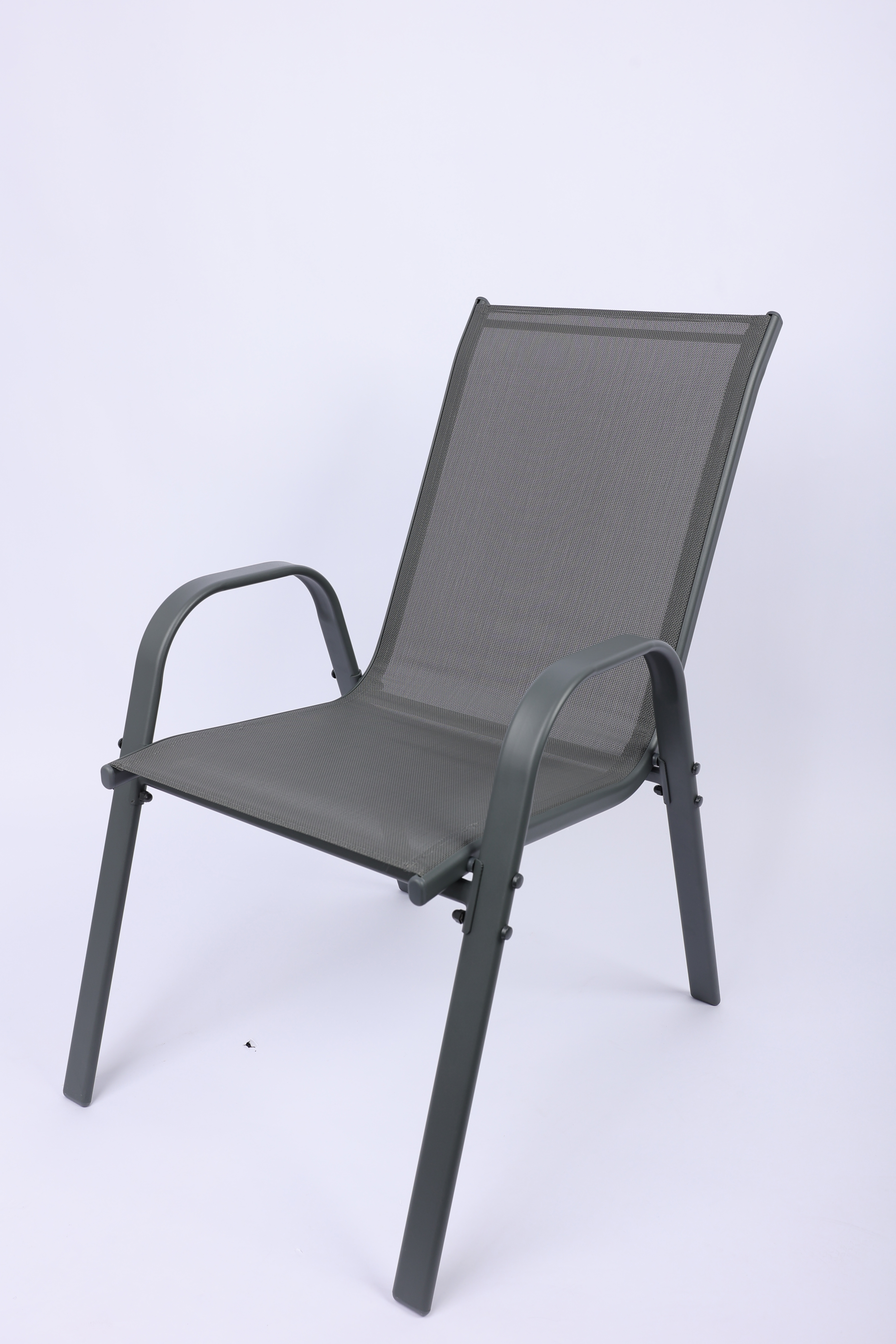 Изображение товара Стул садовый BEGINIA Alma 70x54x90 серого цвета металлический нескладной