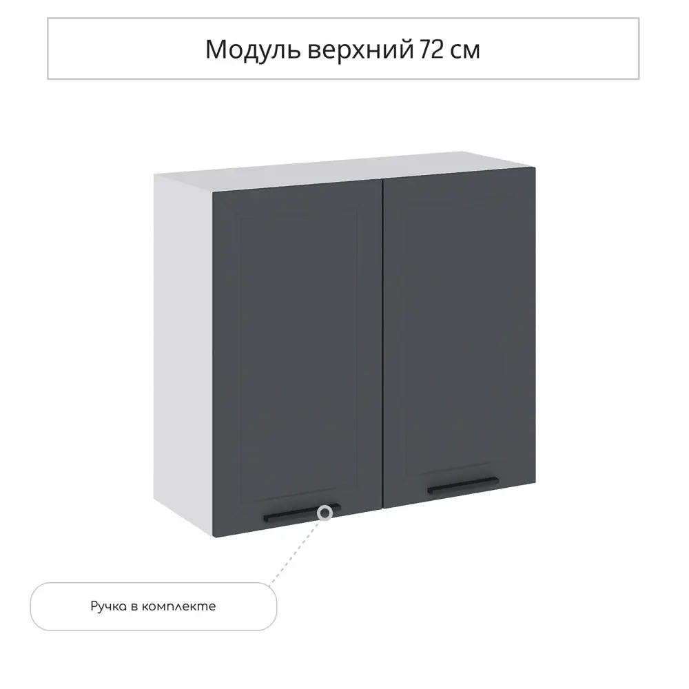 Изображение товара Навесной шкаф Сурская мебель Кетчер 80x71.6x31.8 см ЛДСП цвет серый
