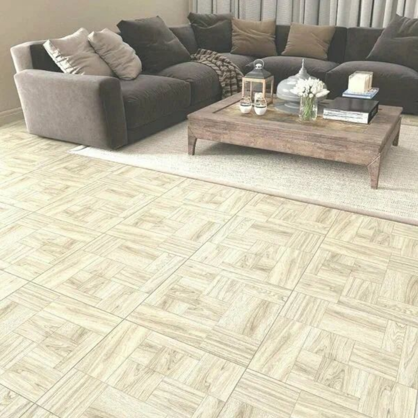 Изображение товара Керамогранит LB Ceramics Ривер Вуд 45x45см для пола и стен белый