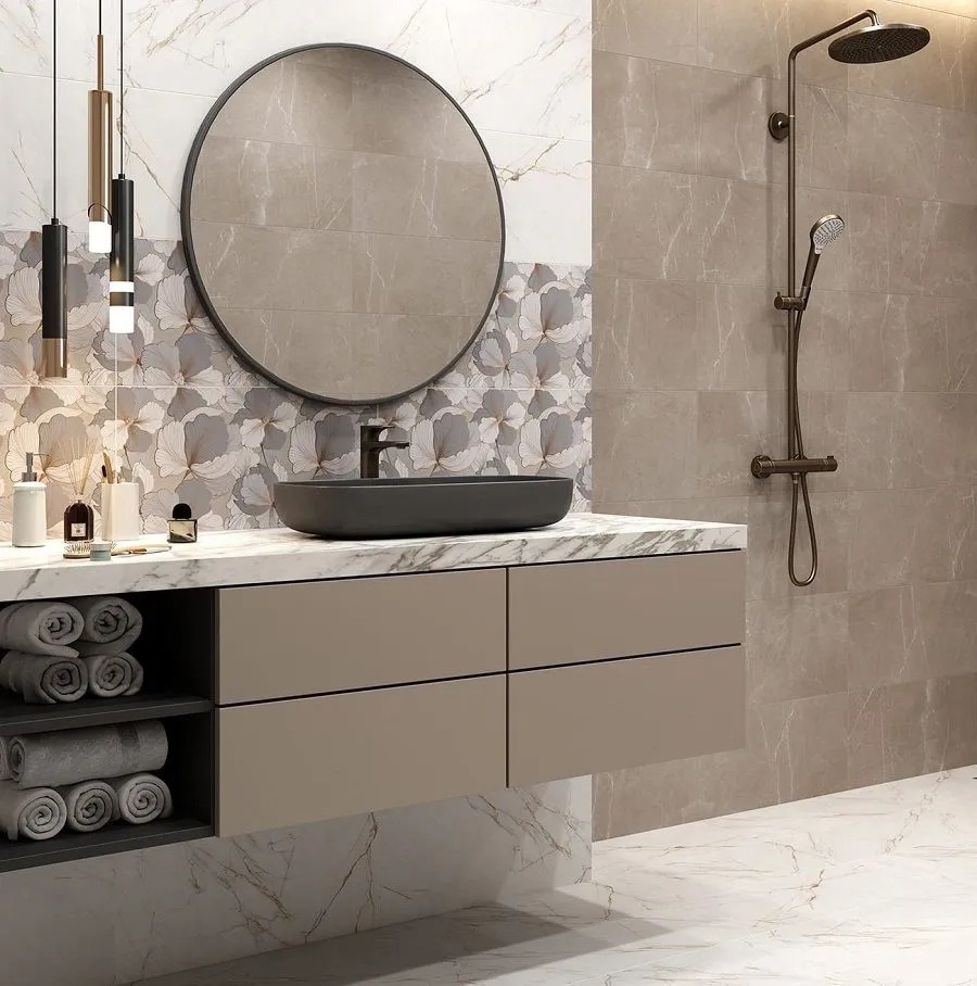 Изображение товара Керамогранит LB Ceramics Блюм Мокко 30x60 см морозостойкий для пола и стен