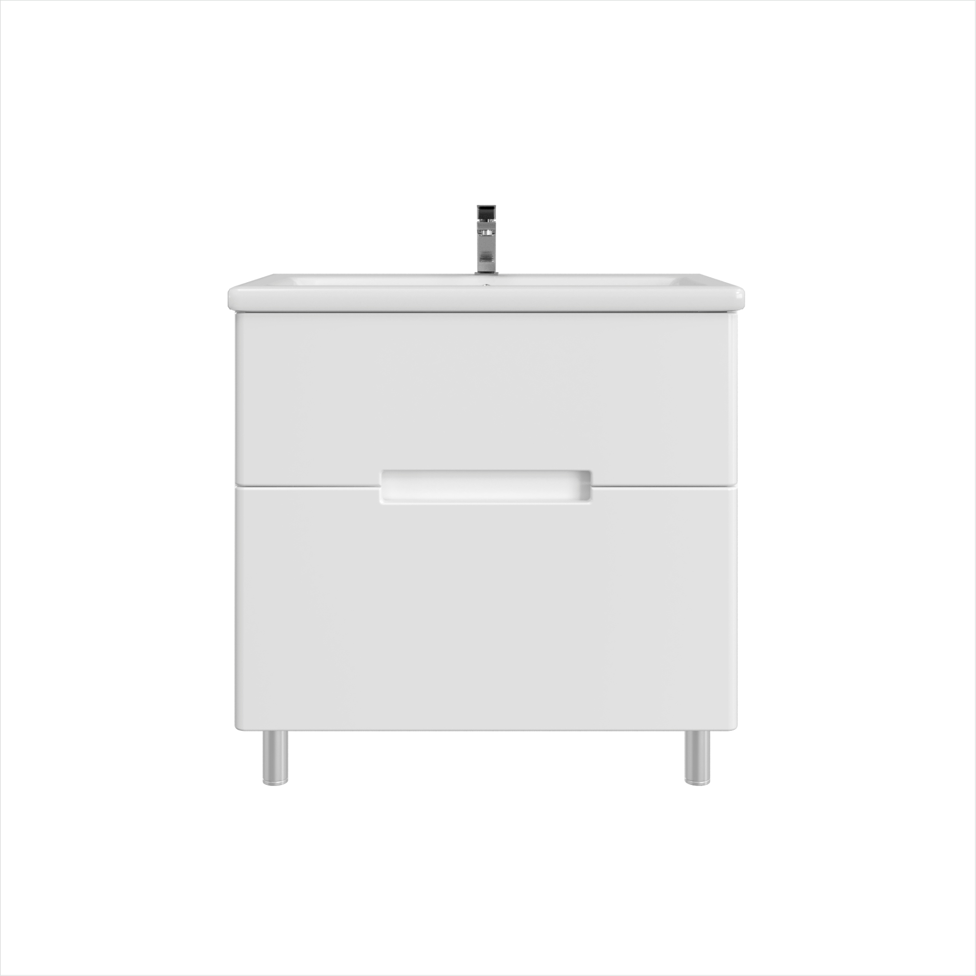 Изображение товара Тумба с раковиной RUVANN KANI 70 раковина Como 70 в ванную напольная цвет белый