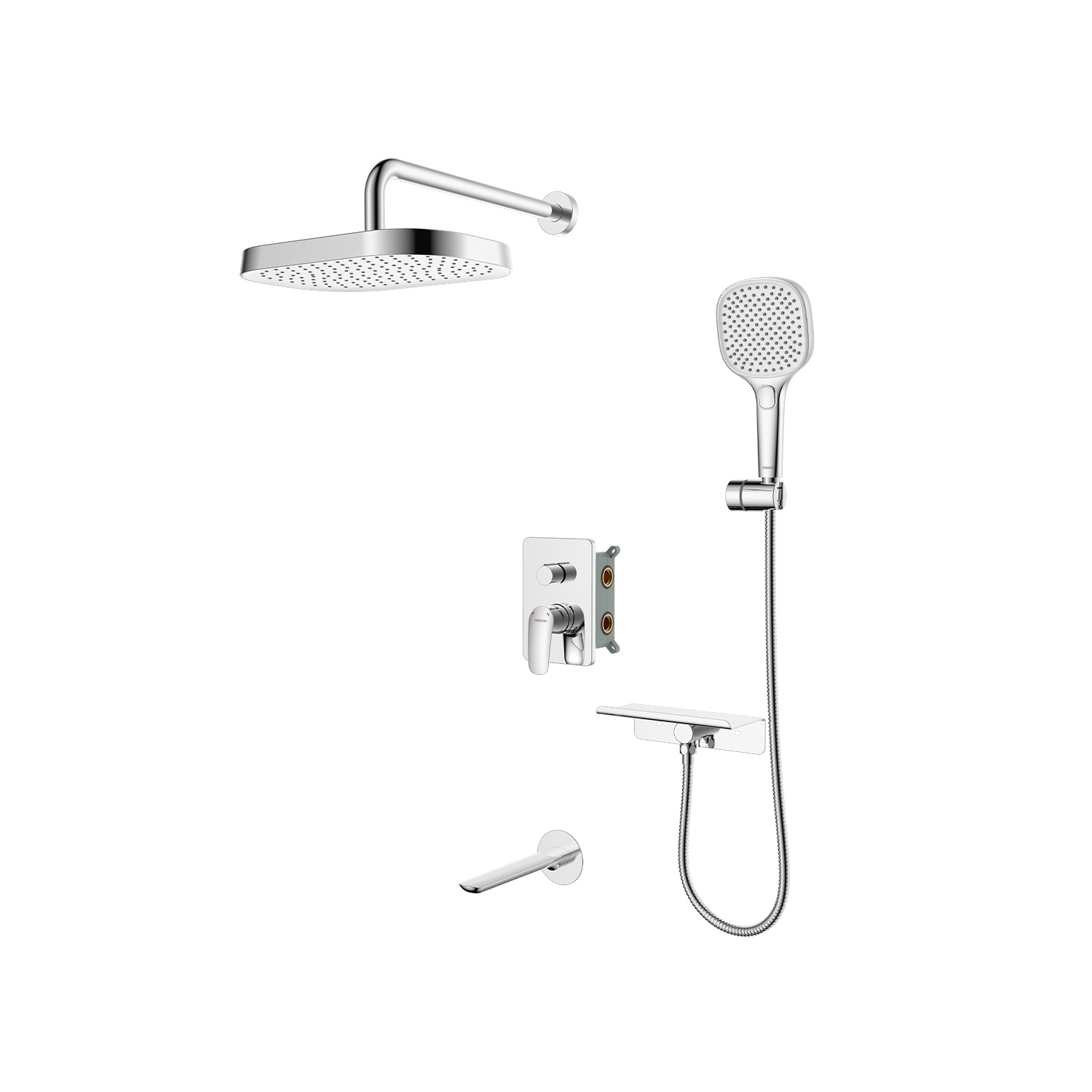 Изображение товара Душевая система Milardo Azure AZUSB03M68 с тропическим душем и скрытым монтажом