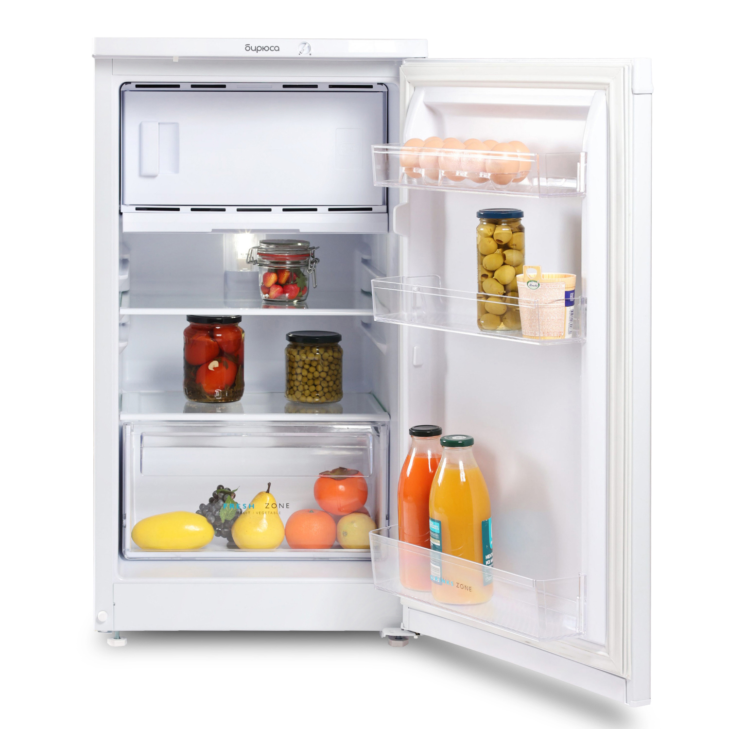 Изображение товара Компактный холодильник Бирюса Б-408 115 л с морозильной камерой, белый