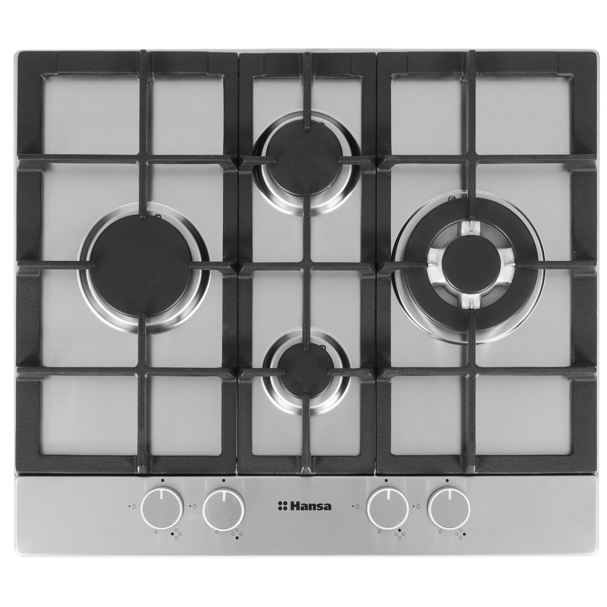 Изображение товара Газовая варочная панель Hansa BHGI65135 58 см 4 конфорки цвет серый / серебристый