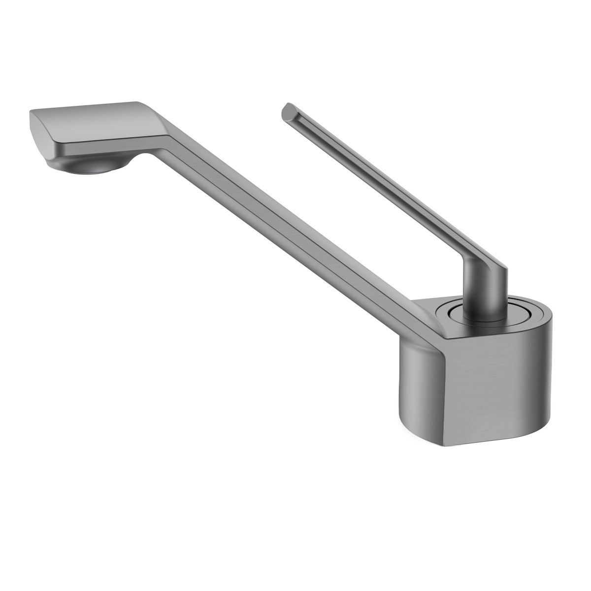 Изображение товара Смеситель для раковины Elghansa 1613301-Gun низкий однорычажный цвет оружейная сталь