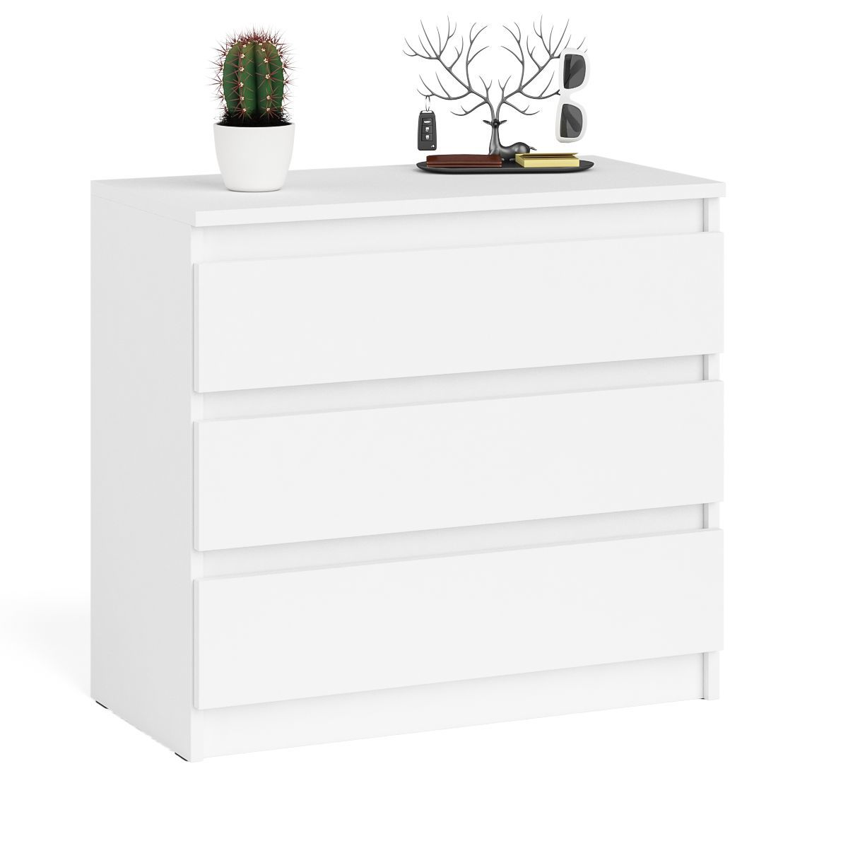 Изображение товара Комод СВК Мори МК800.1 3 ящика белый ЛДСП современный дизайн