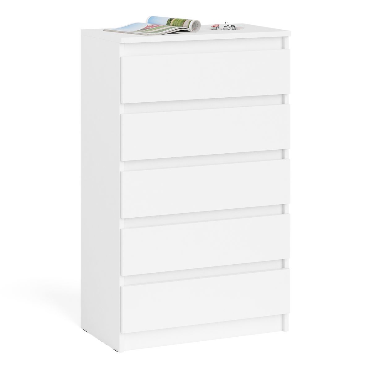 Изображение товара Комод СВК Мори МК700.5 с 5 ящиками белый 70х41х114 см