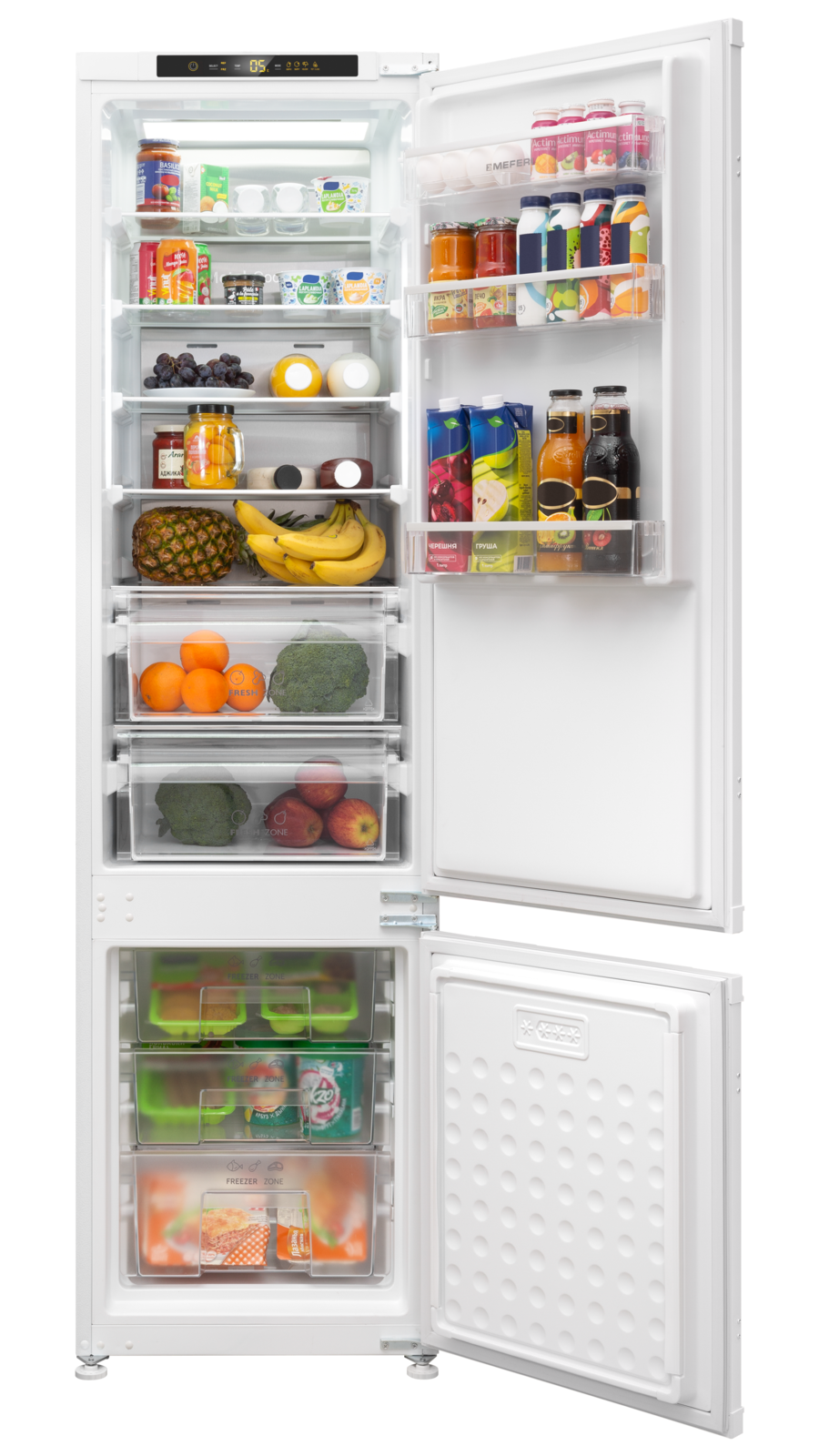 Изображение товара Встраиваемый холодильник Meferi MBR193 TOTAL NO FROST ULTRA 305л белый