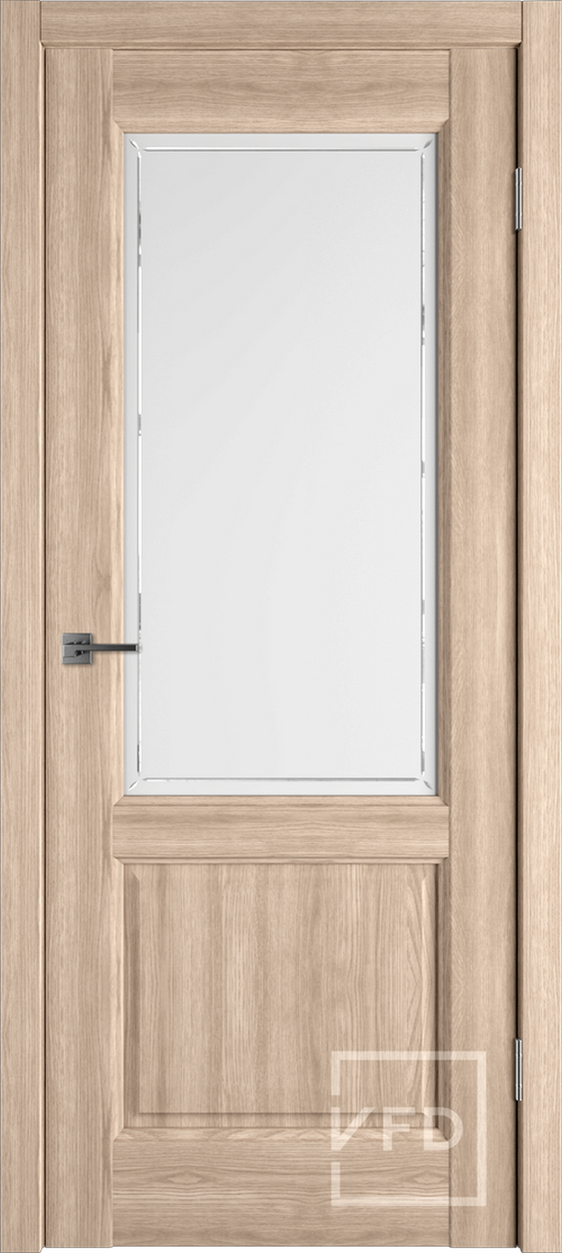 Изображение товара Дверь межкомнатная Vfd Elegant 2 остеклённая 60x200см ПВХ цвет red oak без замка и петель