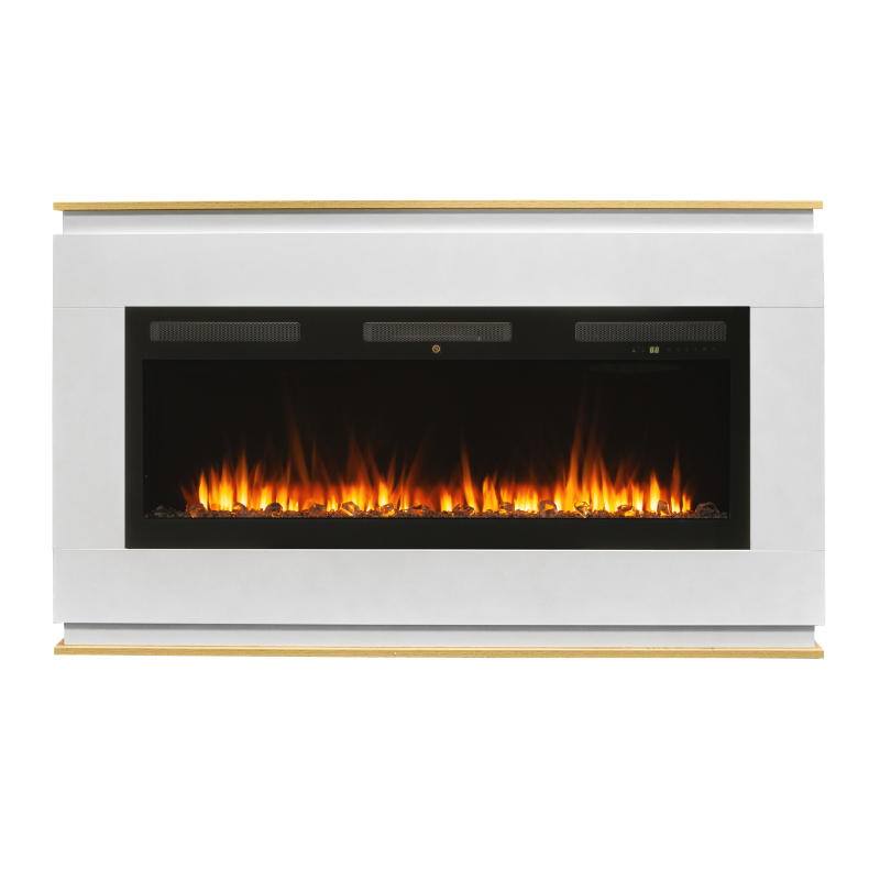 Изображение товара Каминокомплект Маргарита 50 с электроочагом Emerald 50 дуб сонома современные технологии