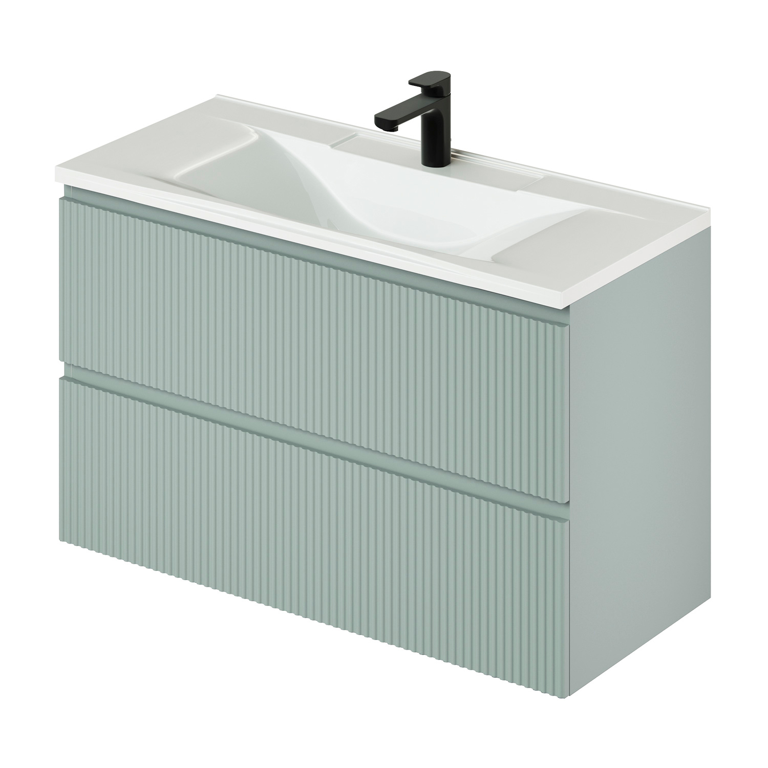 Изображение товара Тумба с раковиной Итана Kate 4657810336568 подвесная 98.70см цвет токио