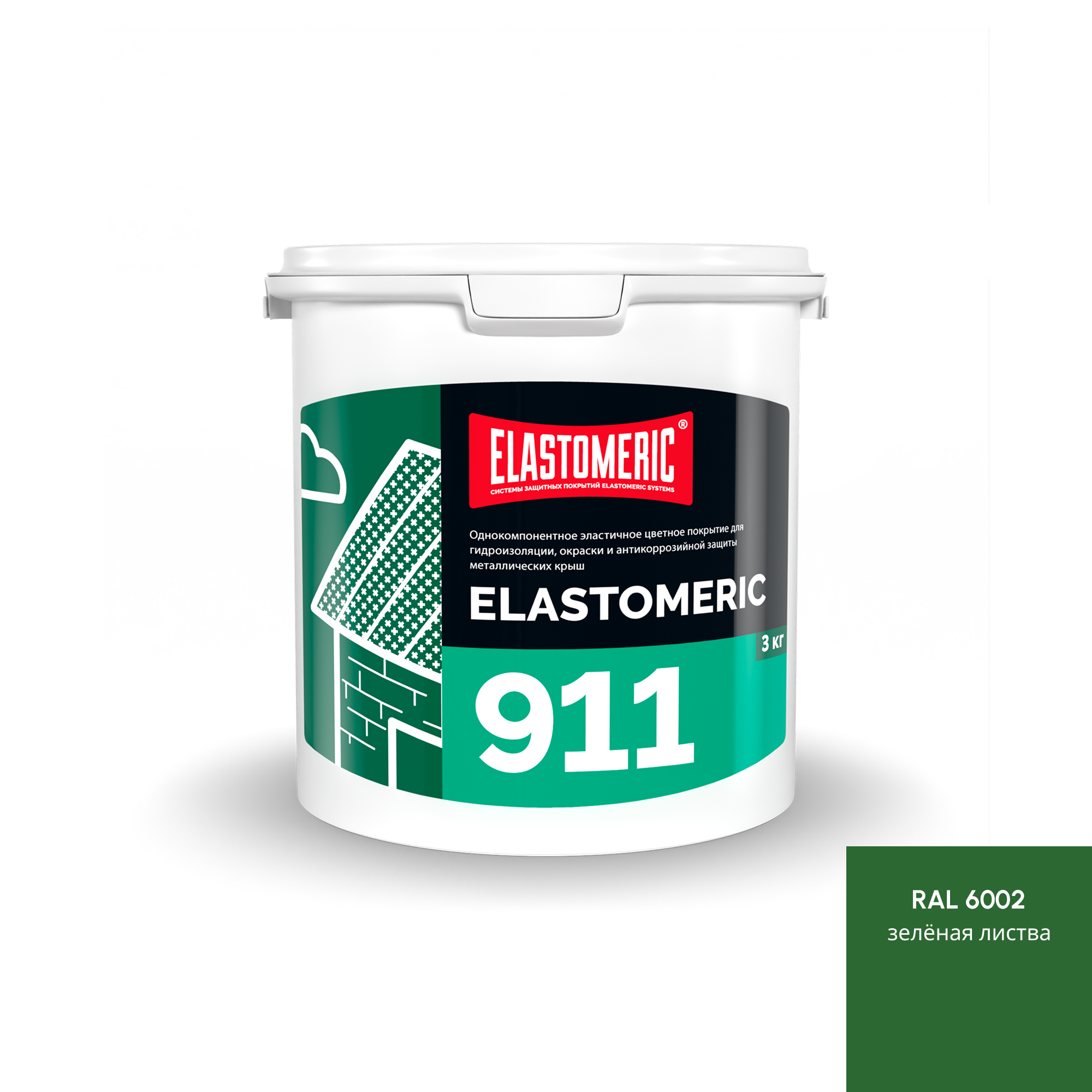 Изображение товара Мастика Elastomeric systems 911 3кг светло-зеленый