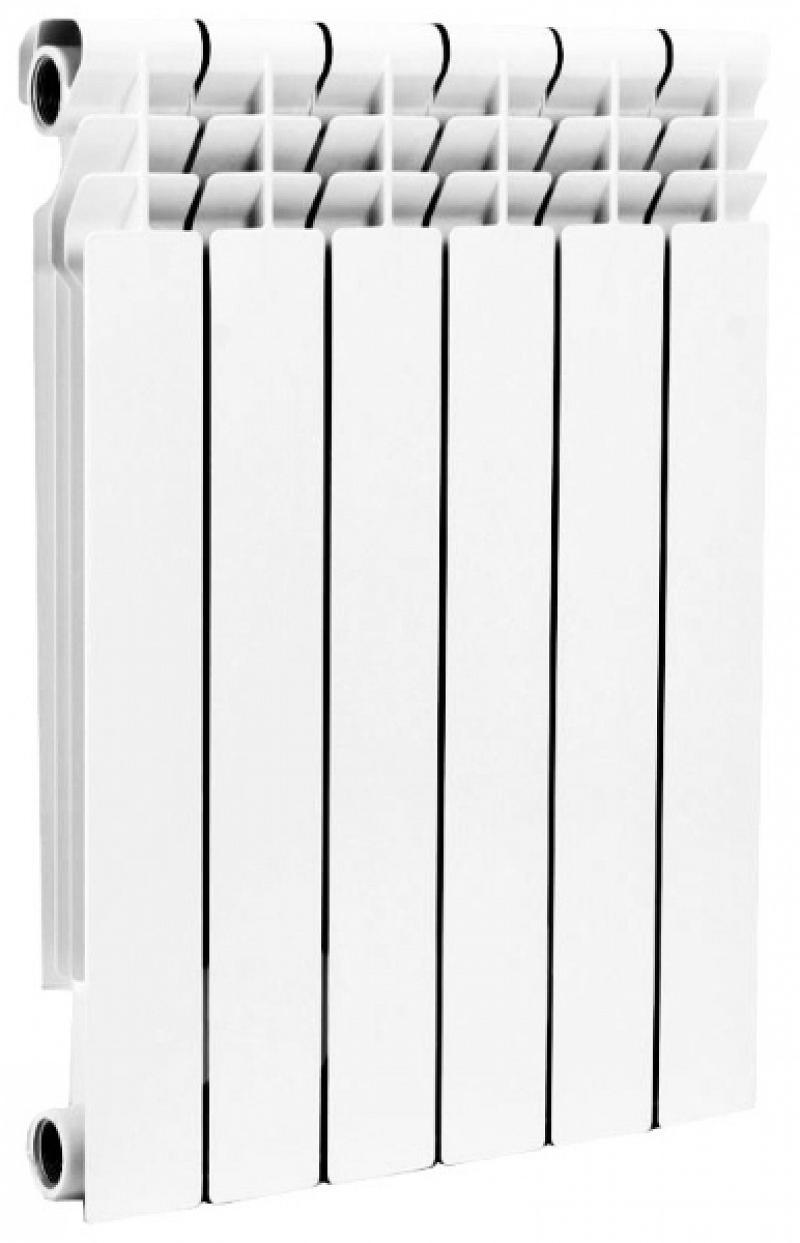 Изображение товара Радиатор секционный Ogint 500/85 7 секций боковое подключение алюминий цвет белый с кронштейном