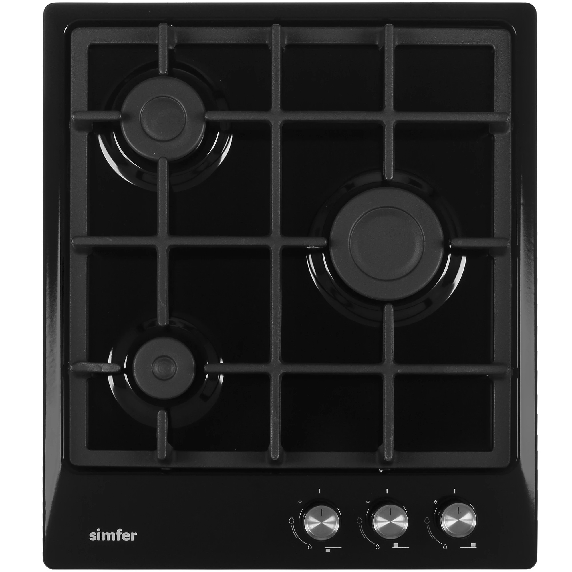 Изображение товара Газовая варочная панель Simfer H45V30B416 3 конфорки черная встраиваемая