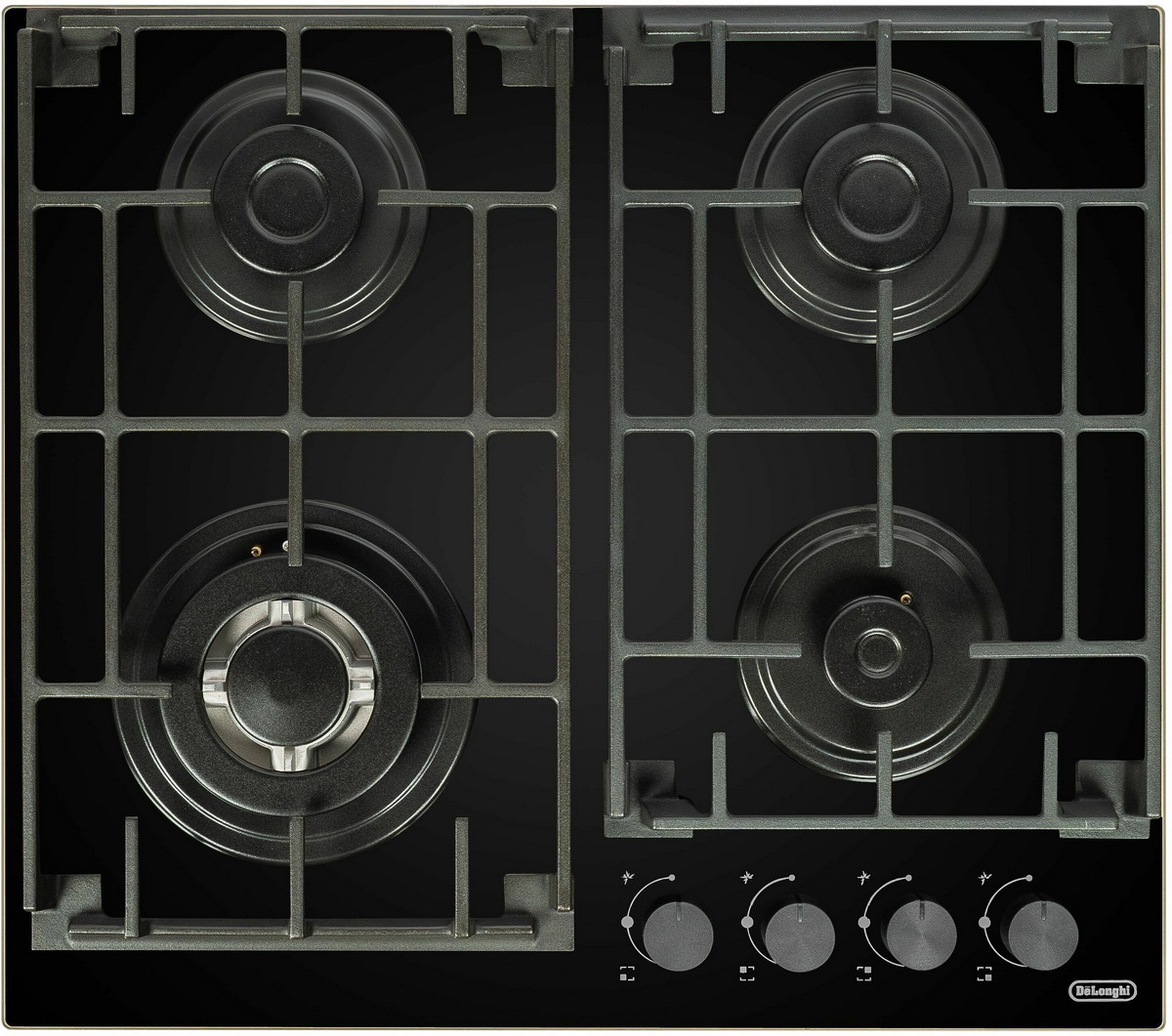 Изображение товара Газовая варочная панель Delonghi GRETA 6GW NB 58 см 4 конфорки цвет черный.