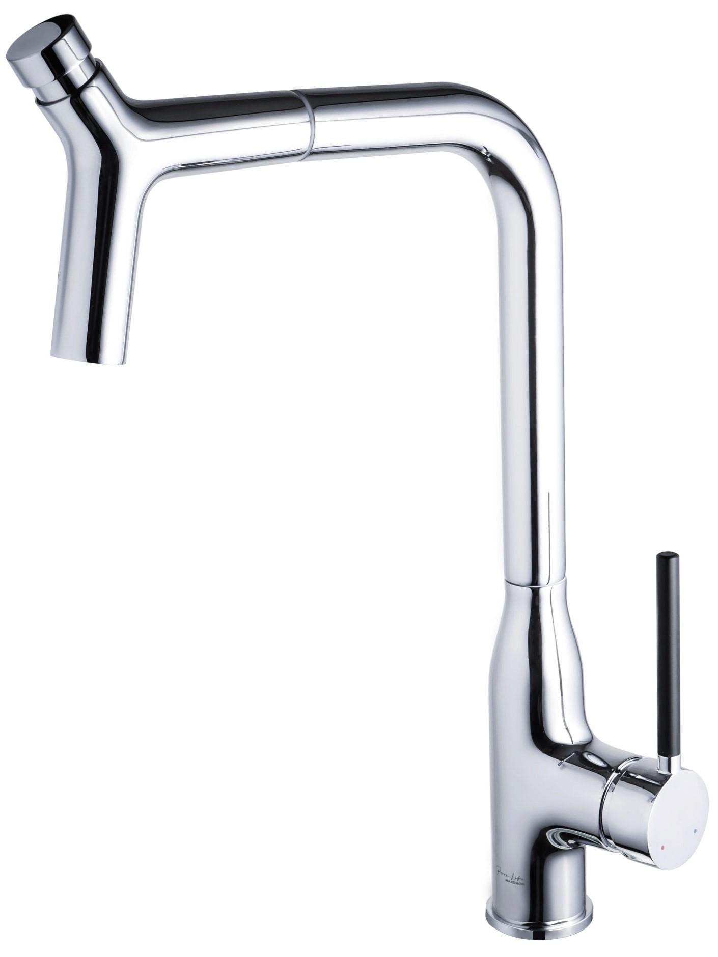 Изображение товара Смеситель для кухни Maxonor Pure Life PL4282 поворотный излив 29.8 см хромированный