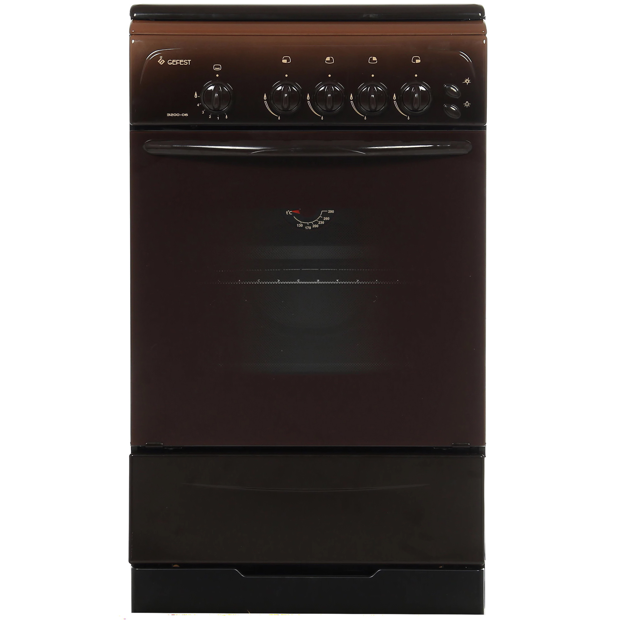 Изображение товара Газовая плита GEFEST 226060 с духовкой коричневая 50x85x57 см