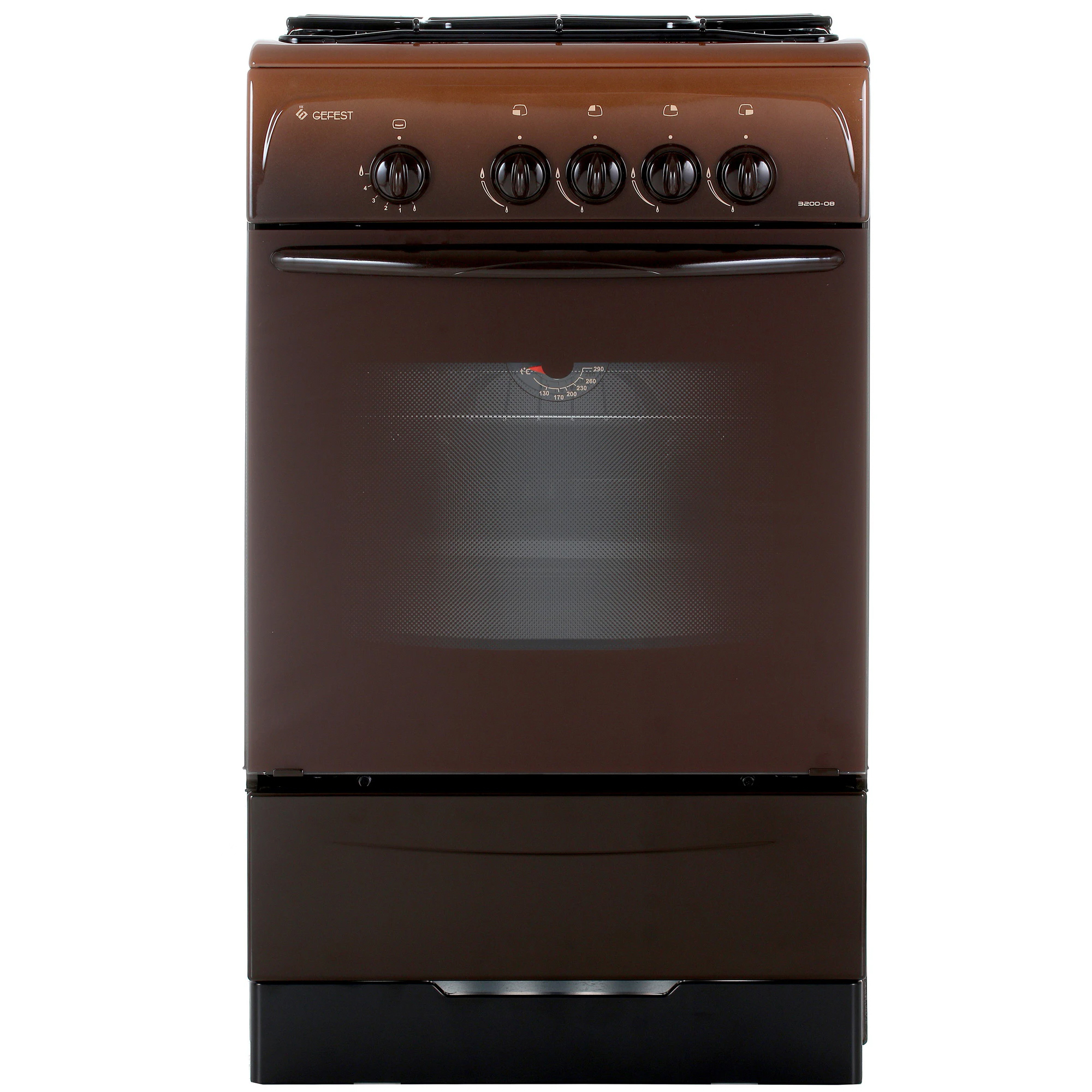Изображение товара Газовая плита с духовкой Gefest 226061 коричневого цвета ширина 50 см