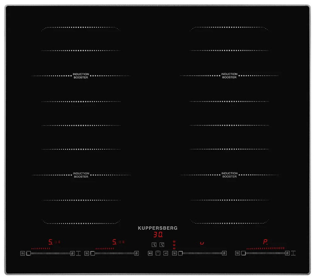 Изображение товара Электрическая варочная панель Kuppersberg ICS 645 F 4 конфорки черный 59 см