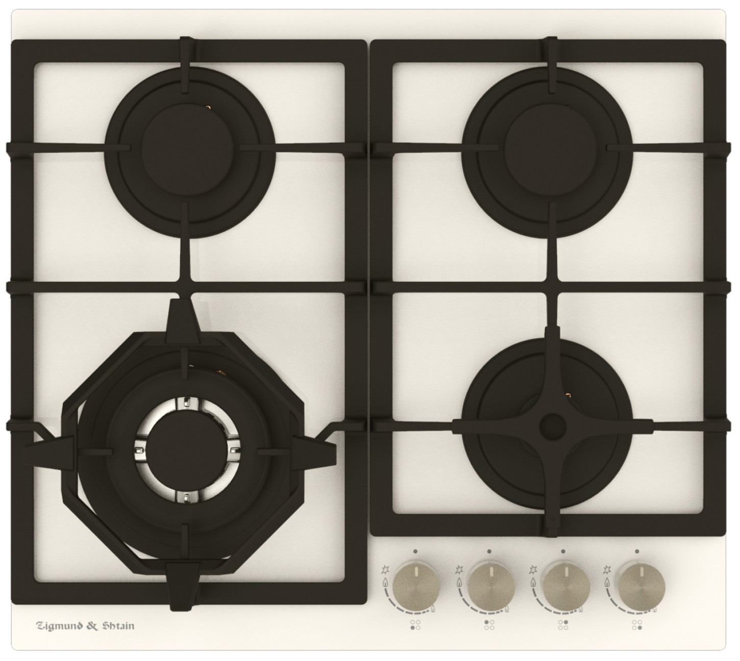 Изображение товара Газовая варочная панель Zigmund & Shtain M 26.6 I 58 см 4 конфорки бежевый