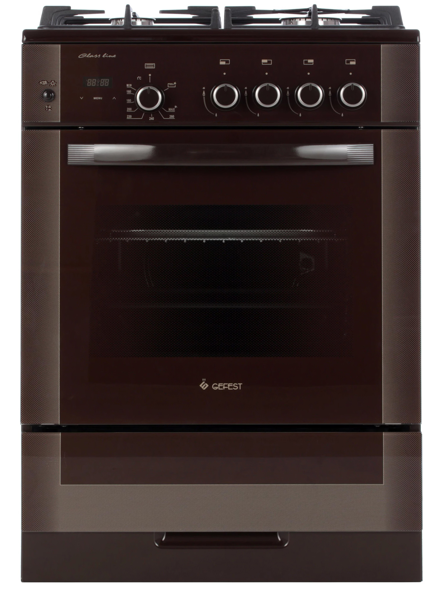 Изображение товара Газовая плита с духовкой GEFEST 6500-03 0045 коричневый 60x85 см