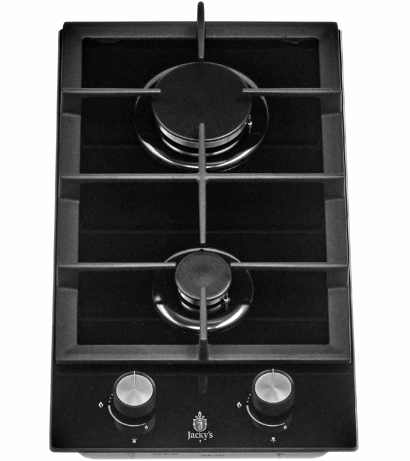 Изображение товара Газовая варочная панель Jacky`s JH GB331 29 см 2 конфорки цвет черный.