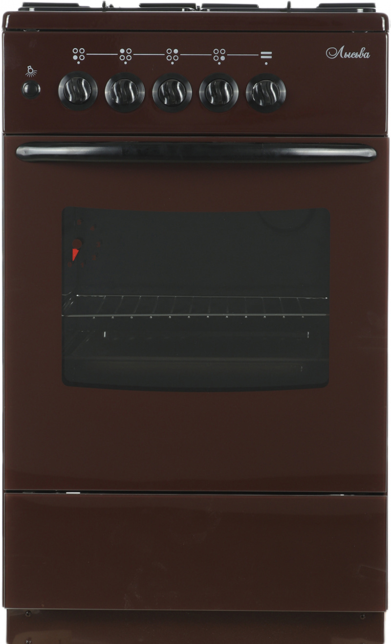 Изображение товара Газовая кухонная плита Лысьва 1166137 коричневая 56x93x67 см