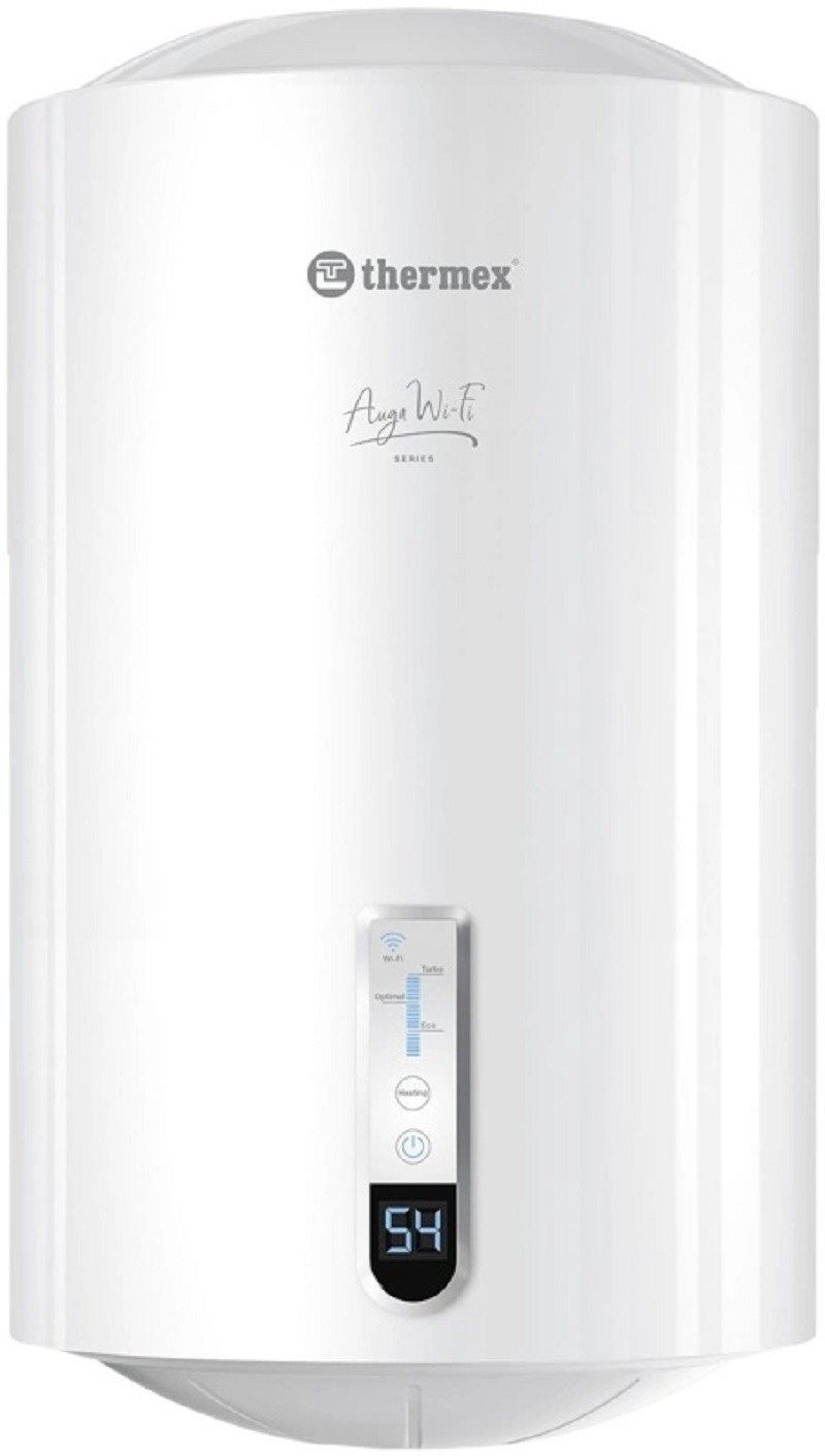 Изображение товара Электрический накопительный водонагреватель Thermex Auga 80V Wi-Fi 1.5кВт, 80л Изображение товара Электрический накопительный водонагреватель Thermex Auga 80V Wi-Fi 1.5кВт, 80л