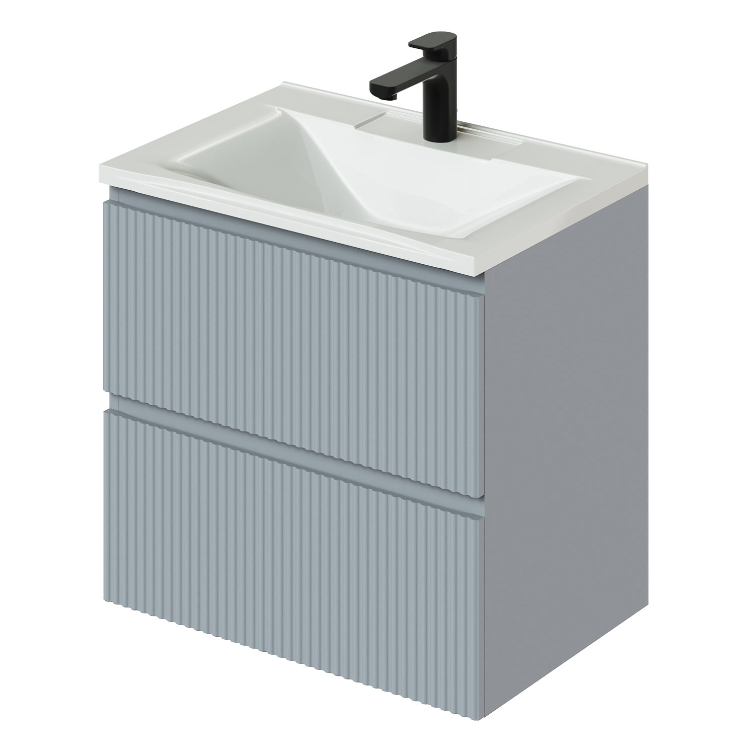 Изображение товара Тумба с раковиной Итана Kate 4657810336476 подвесная 64.20см цвет green wood