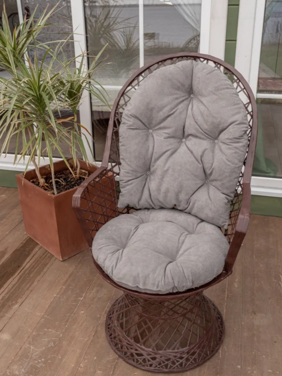 Изображение товара Кресло садовое Ajurio КФ_02-11 Flandria 51 см x 61 см x 110 см текстиль коричневый